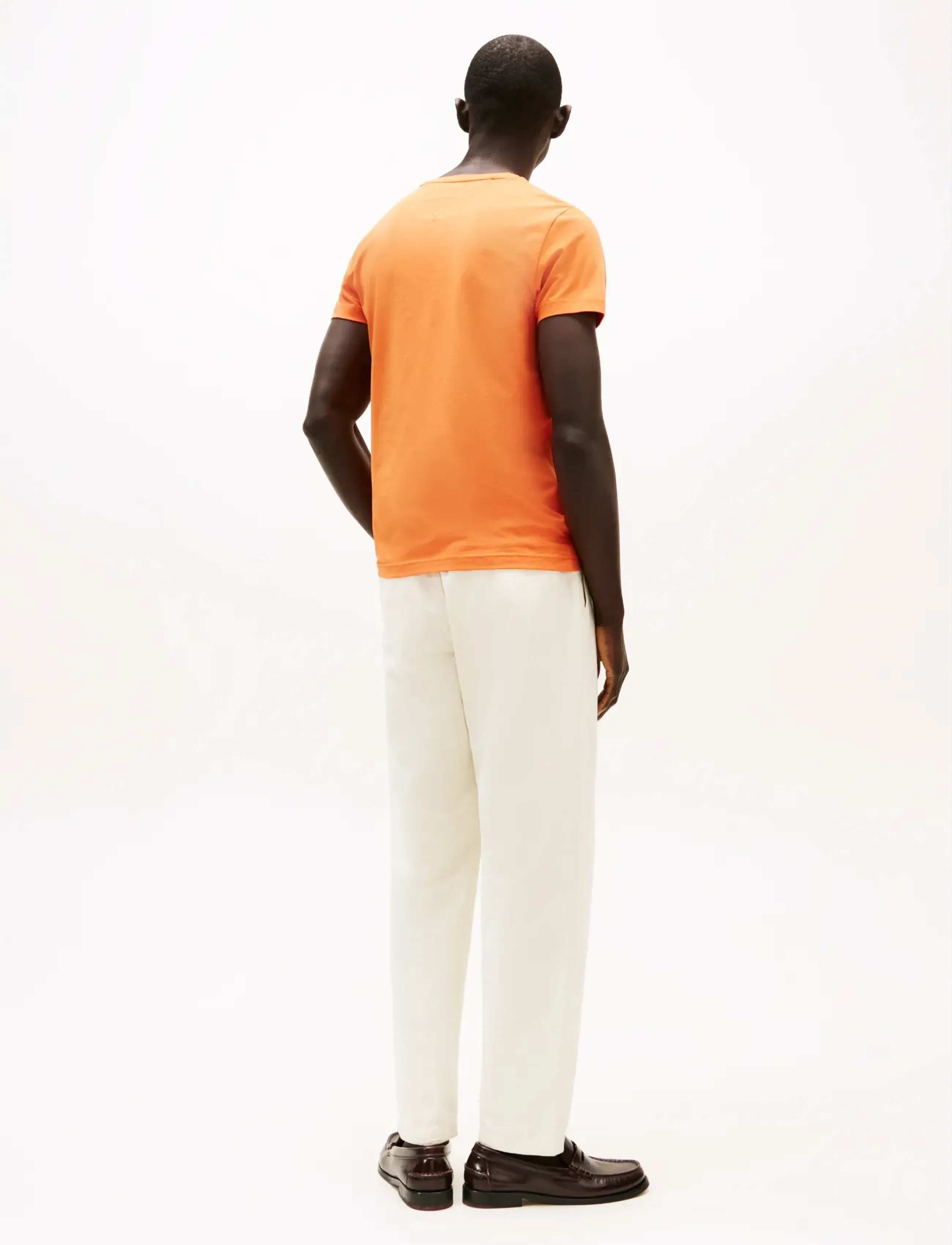 Tommy Hilfiger - STRETCH SLIM FIT TEE - short-sleeved t-shirts - brilliant orange - 3