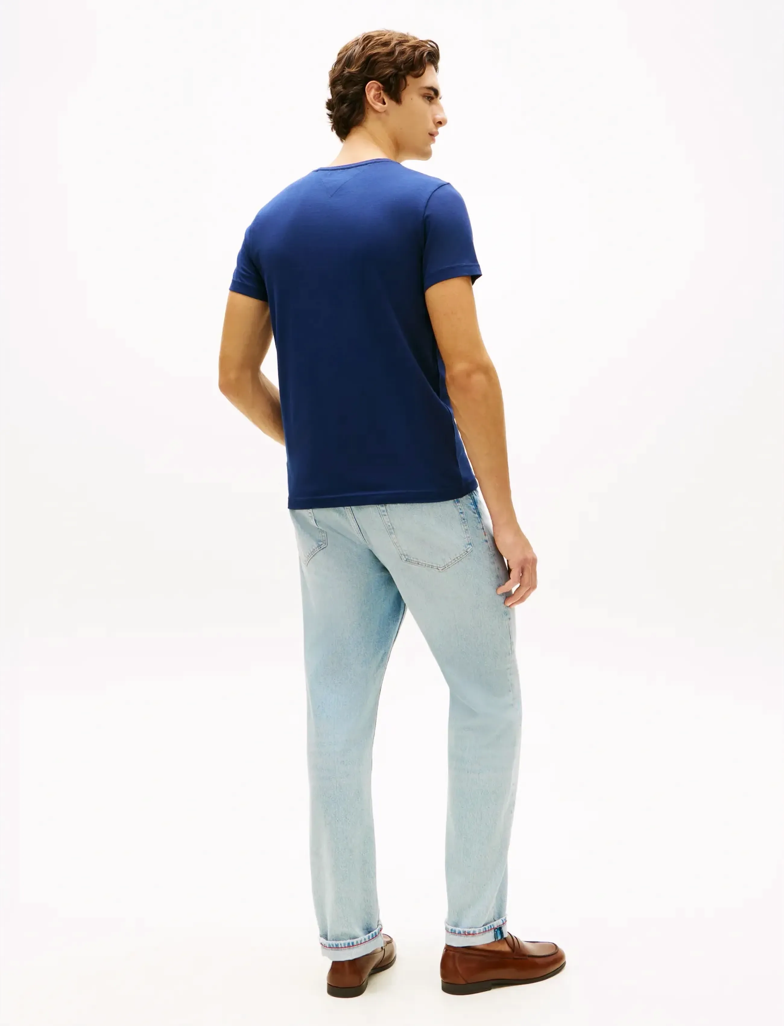 Tommy Hilfiger - STRETCH SLIM FIT TEE - short-sleeved t-shirts - carbon navy - 2