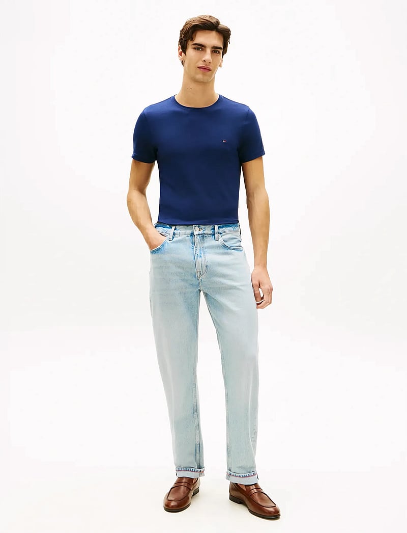 Tommy Hilfiger - STRETCH SLIM FIT TEE - kortærmede t-shirts - carbon navy - 3
