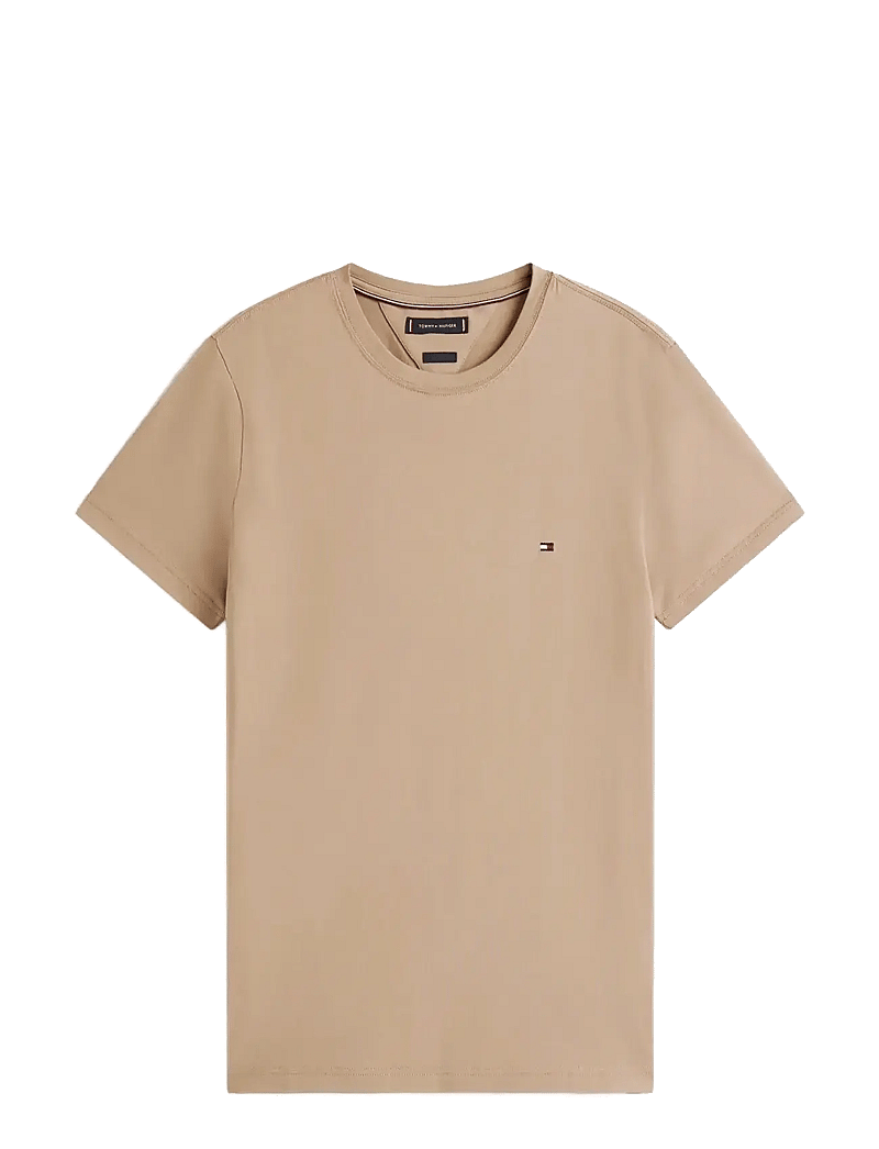Tommy Hilfiger - STRETCH SLIM FIT TEE - kurzärmelig - coastal taupe - 1