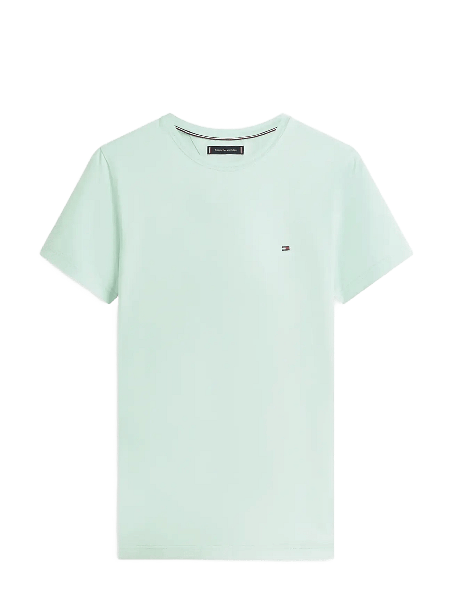 Tommy Hilfiger - STRETCH SLIM FIT TEE - kurzärmelig - crushed mint - 1