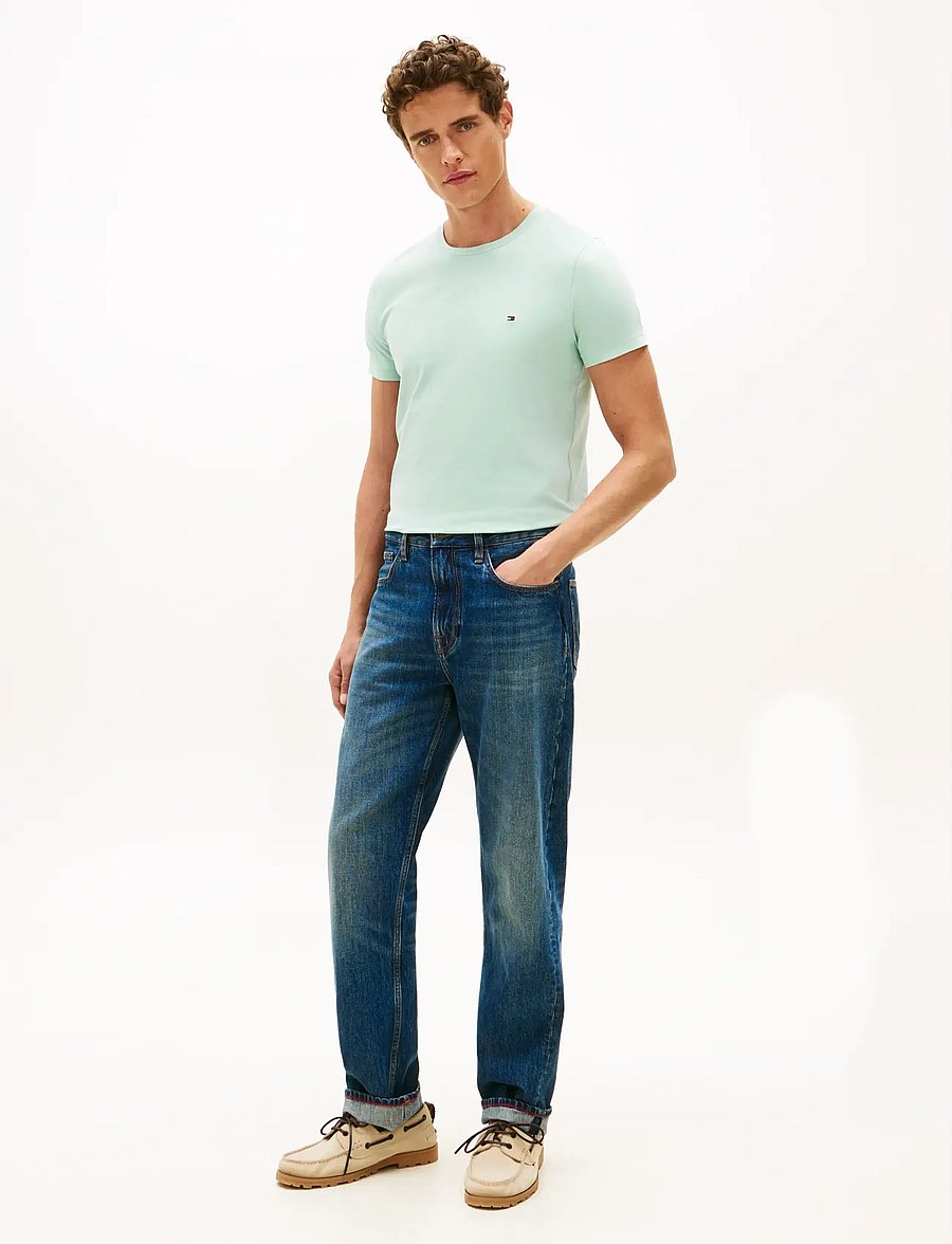Tommy Hilfiger - STRETCH SLIM FIT TEE - kortärmade t-shirts - crushed mint - 3