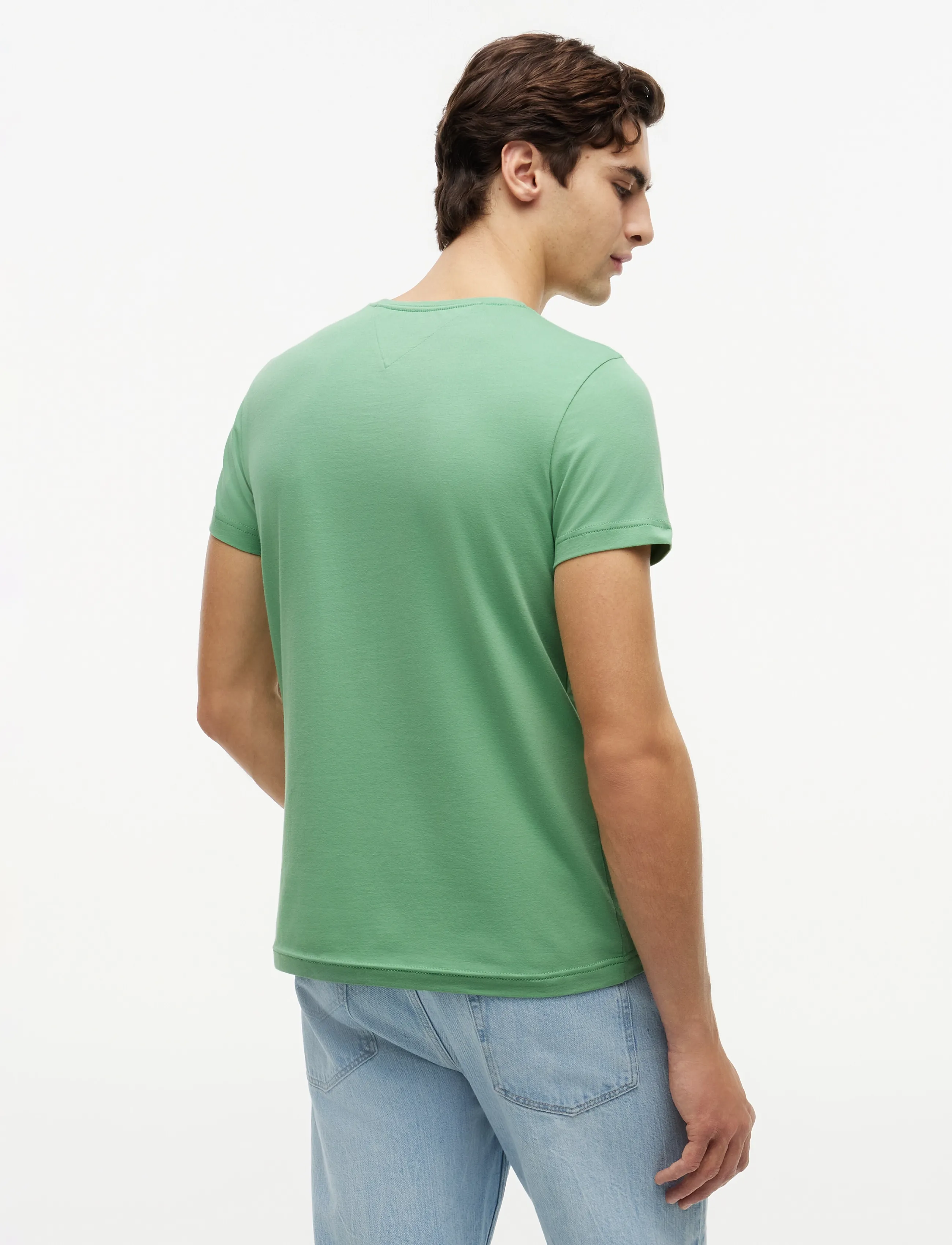 Tommy Hilfiger - STRETCH SLIM FIT TEE - kortärmade t-shirts - cut grass - 2