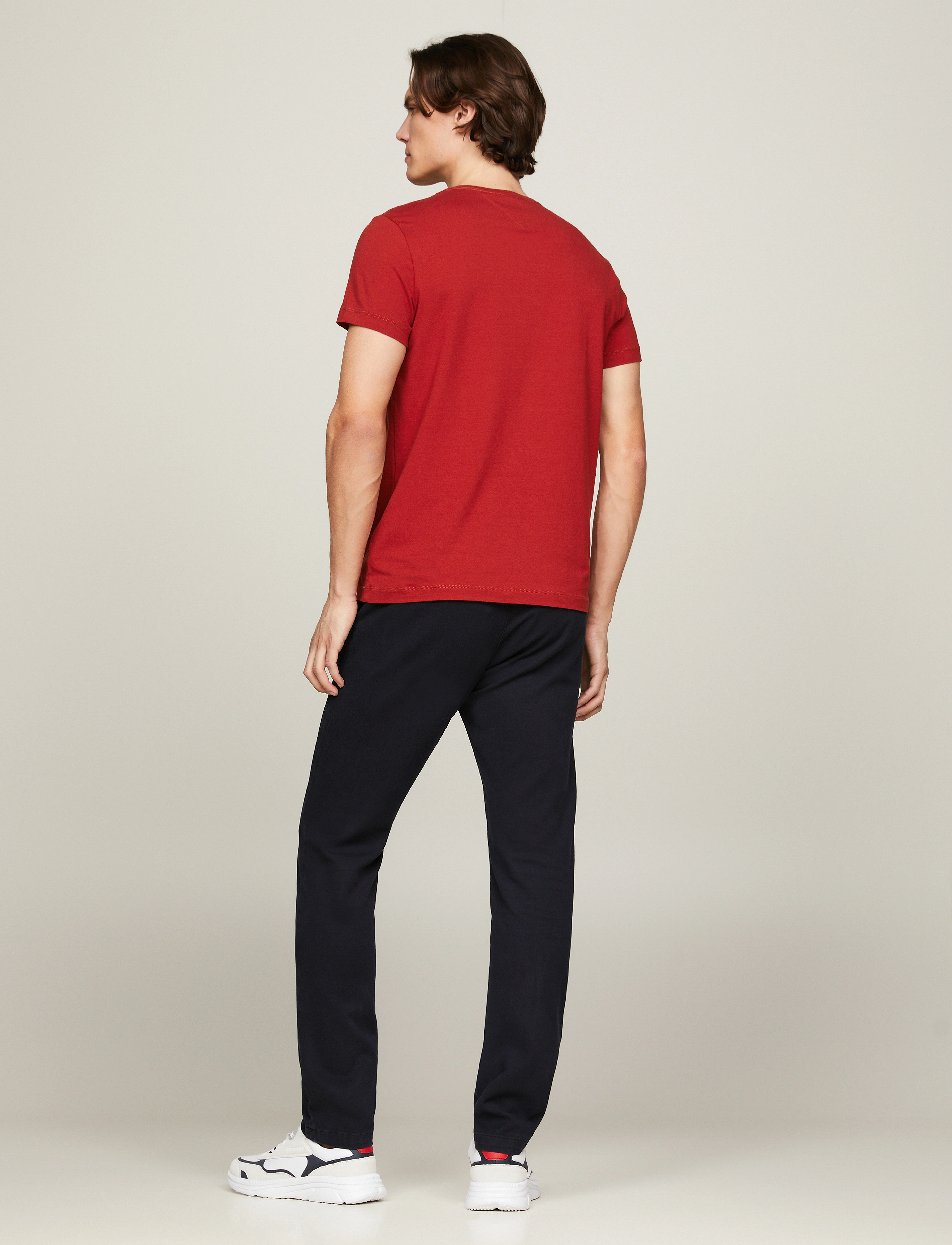 Tommy Hilfiger - STRETCH SLIM FIT TEE - laveste priser - dark magma - 3