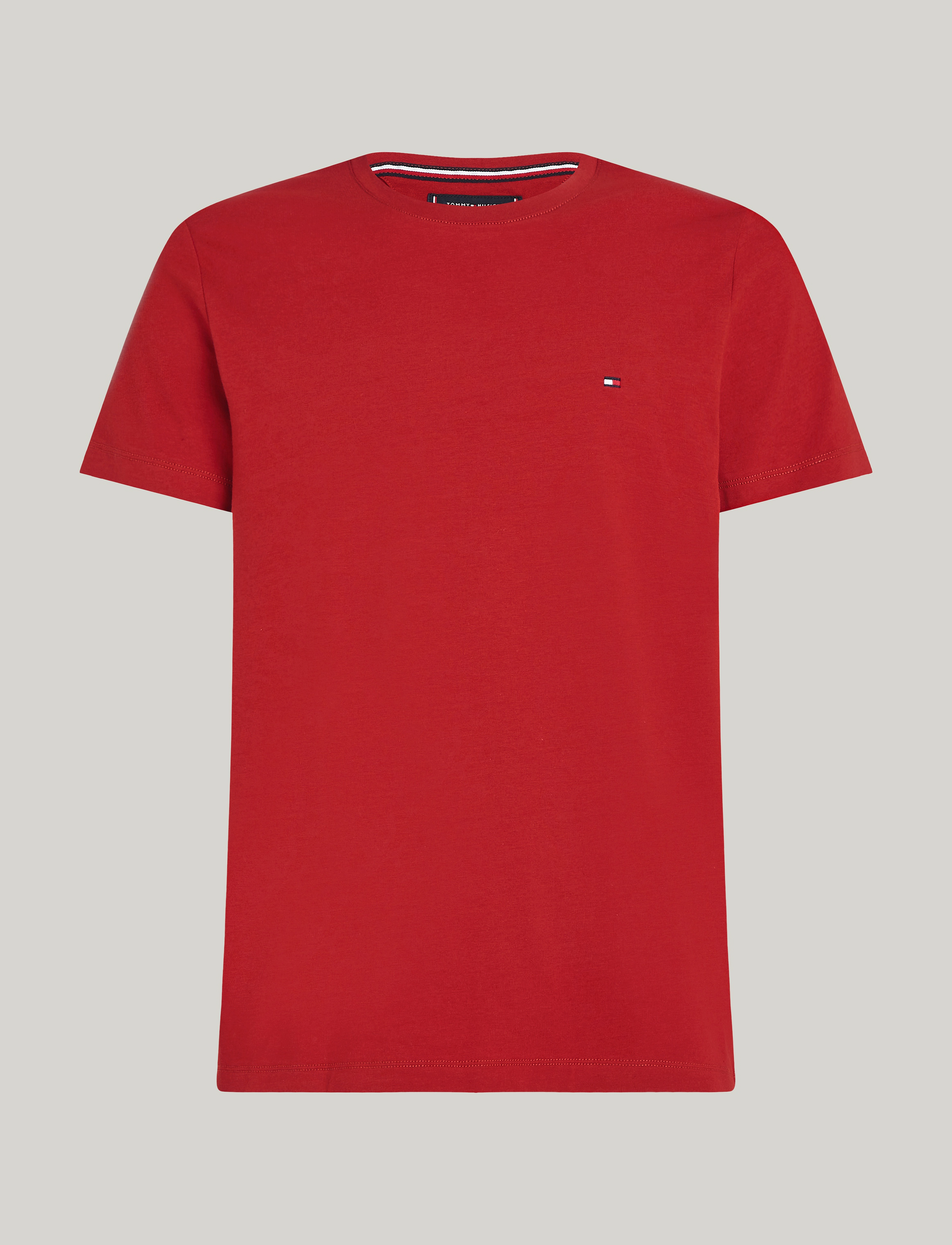 Tommy Hilfiger - STRETCH SLIM FIT TEE - laveste priser - dark magma - 5