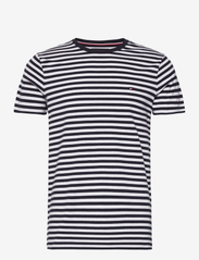 Tommy Hilfiger - STRETCH SLIM FIT TEE - najniższe ceny - desert sky/white - 0