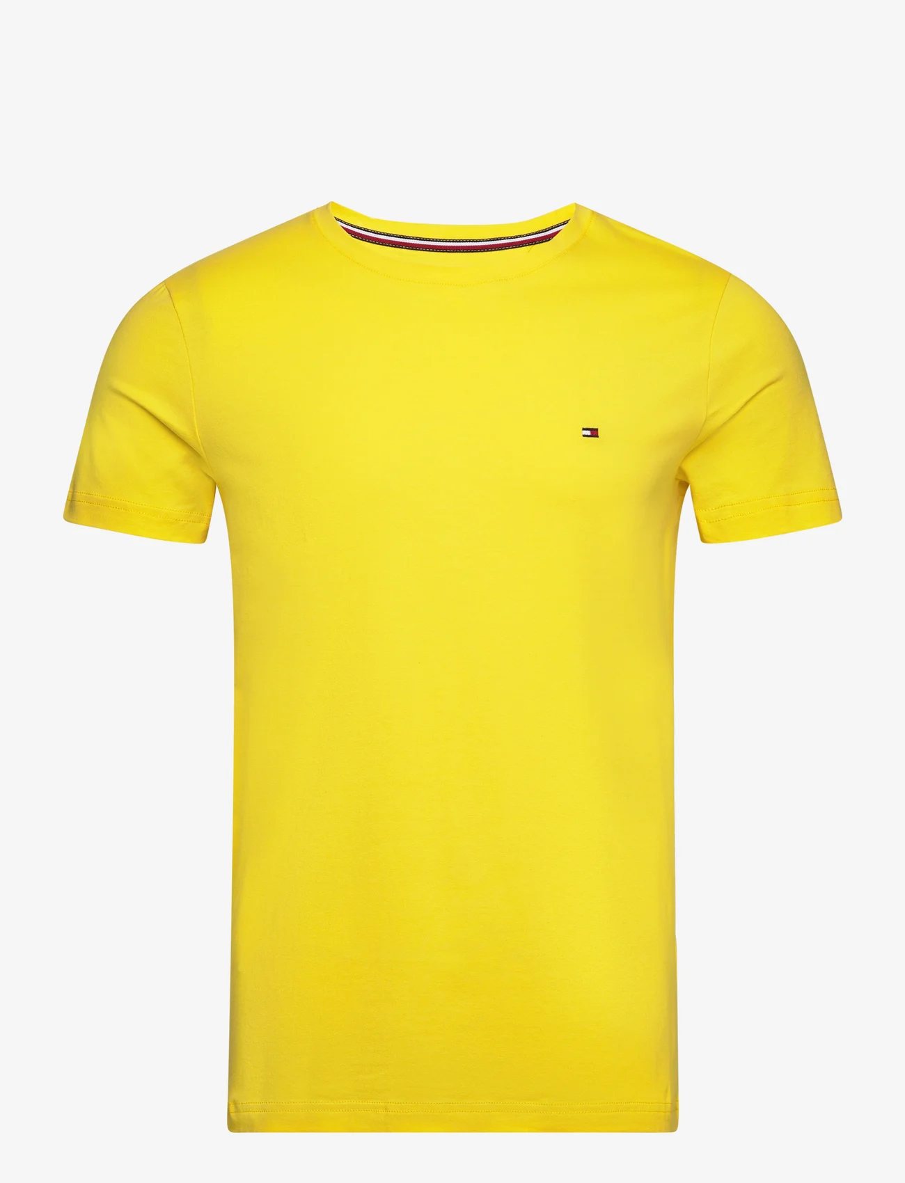 Tommy Hilfiger - STRETCH SLIM FIT TEE - basis-t-skjorter - eureka yellow - 0