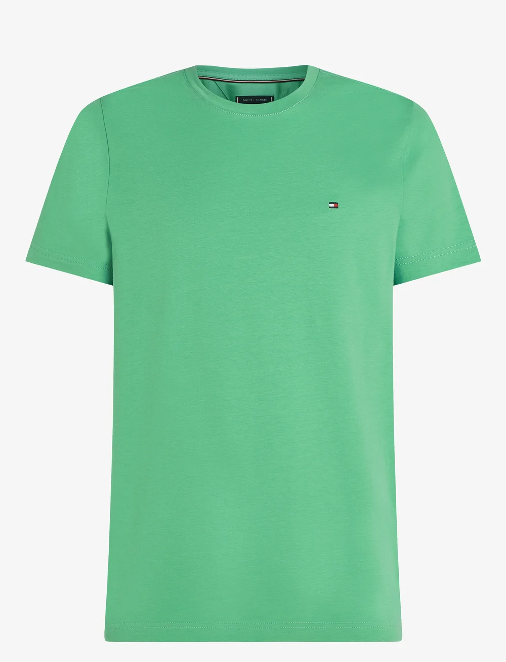 Tommy Hilfiger - STRETCH SLIM FIT TEE - kortærmede t-shirts - fort green - 1
