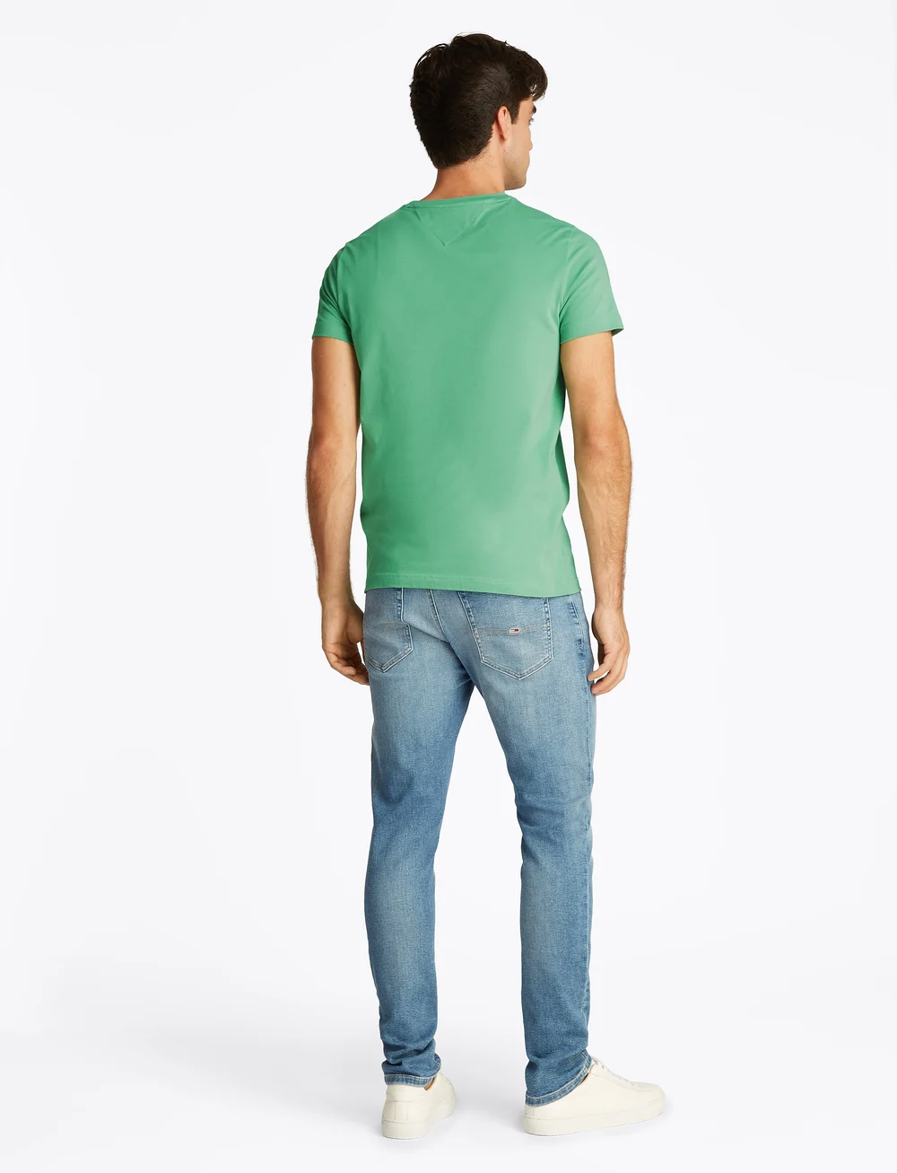 Tommy Hilfiger - STRETCH SLIM FIT TEE - kortærmede t-shirts - fort green - 2