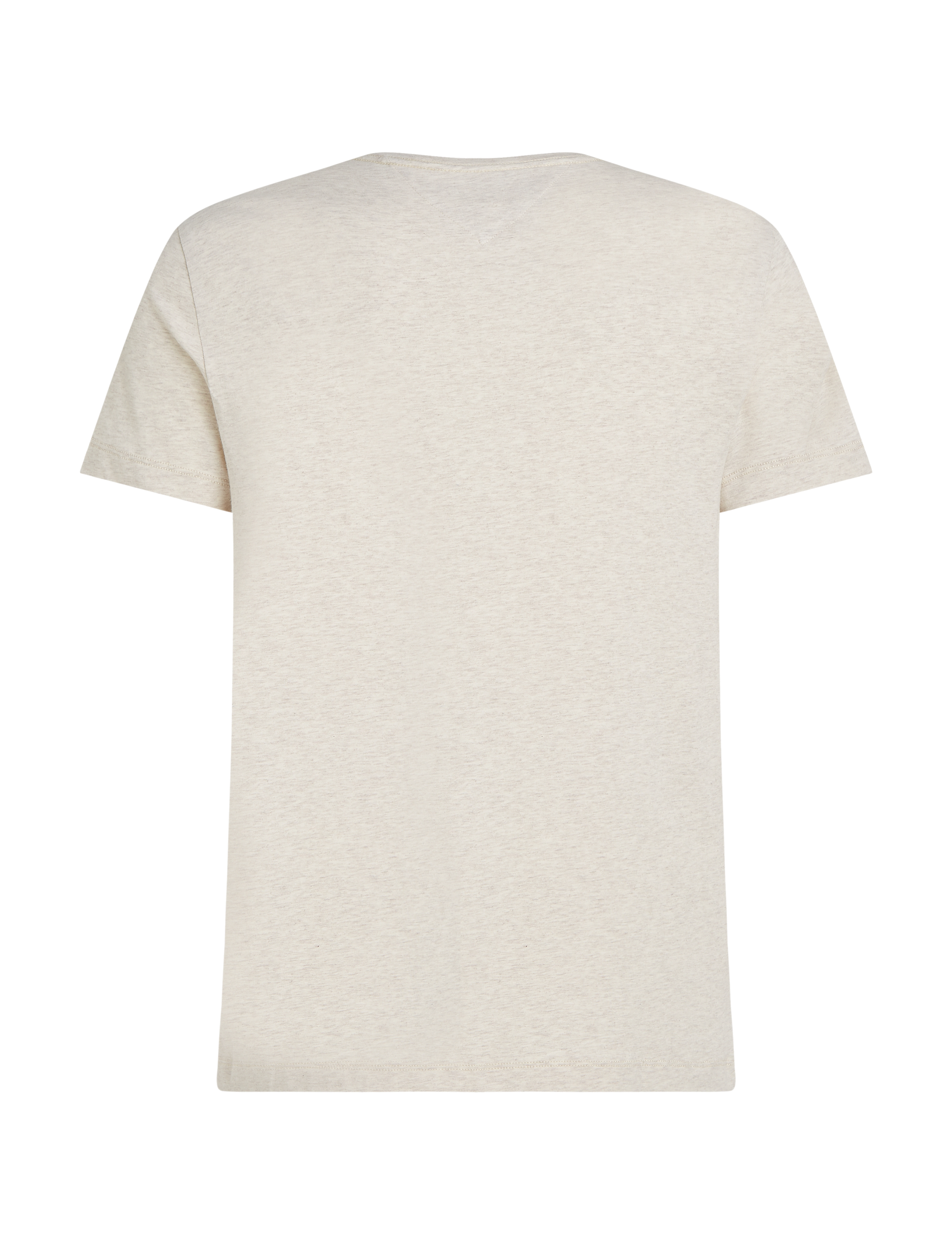 Tommy Hilfiger - STRETCH SLIM FIT TEE - basic t-shirts - heathered oatmilk - 4