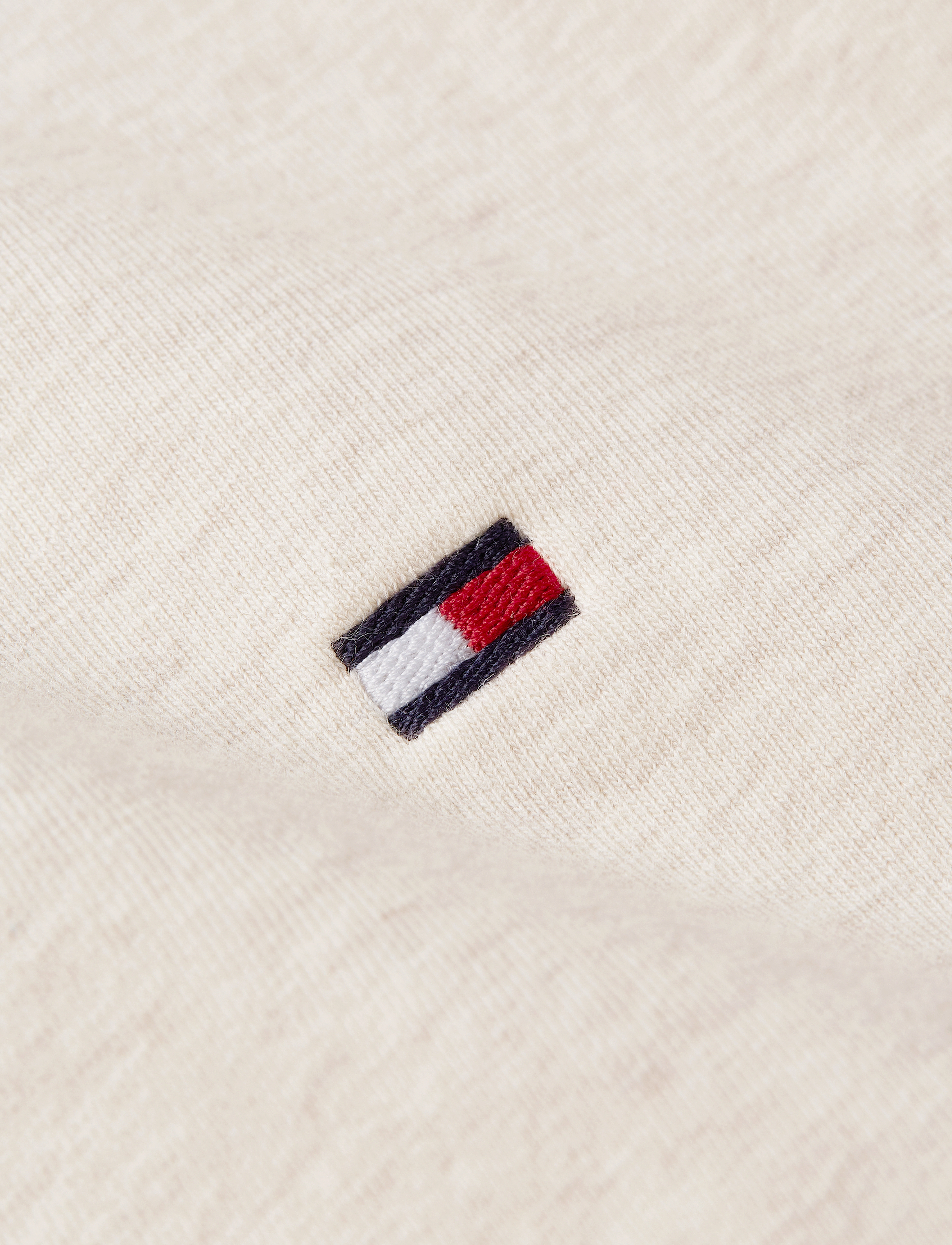 Tommy Hilfiger - STRETCH SLIM FIT TEE - basic t-shirts - heathered oatmilk - 5