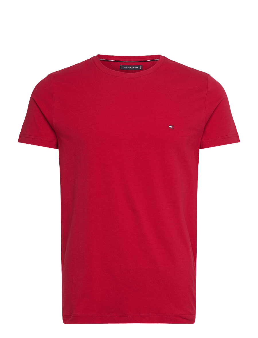 Tommy Hilfiger - STRETCH SLIM FIT TEE - kurzärmelig - medium red - 1
