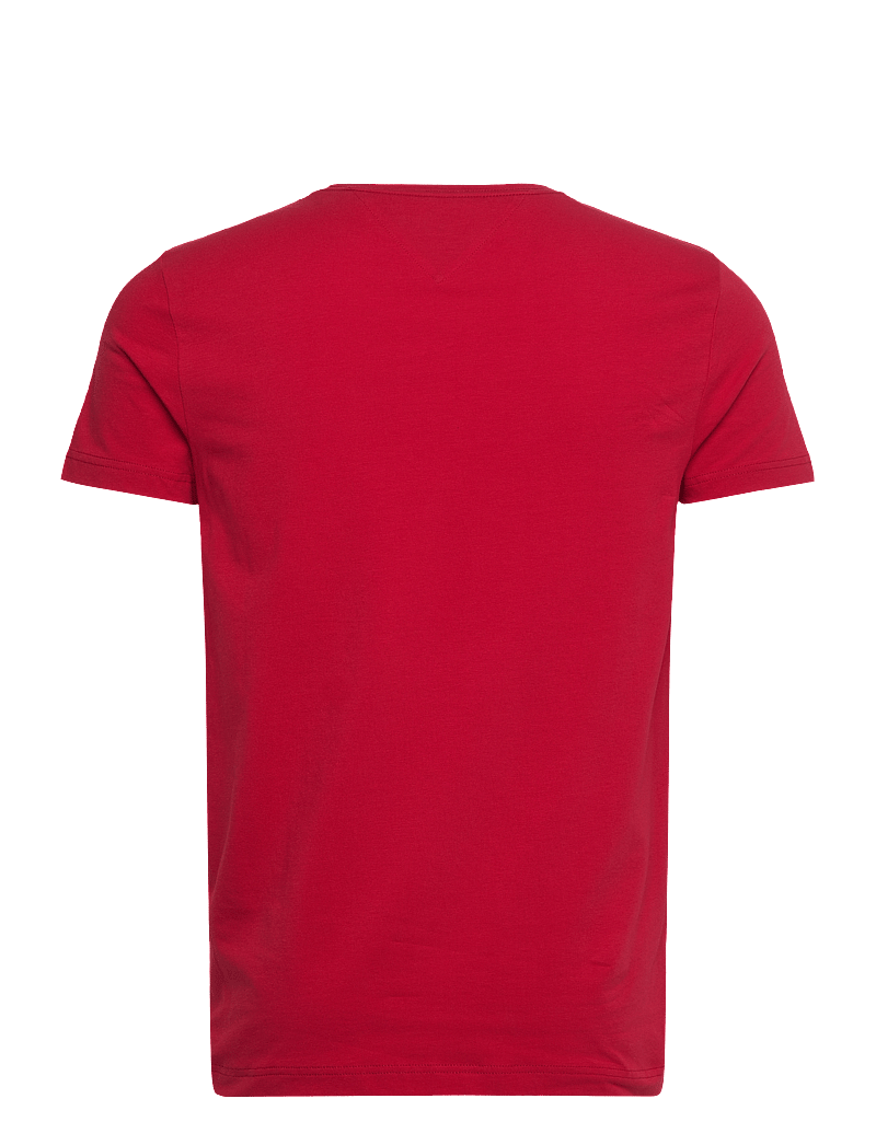 Tommy Hilfiger - STRETCH SLIM FIT TEE - kortärmade t-shirts - medium red - 2