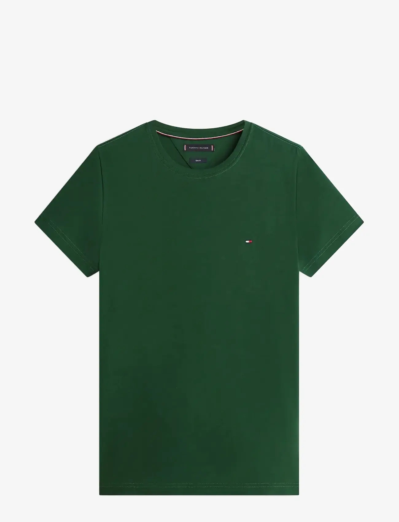 Tommy Hilfiger - STRETCH SLIM FIT TEE - kortærmede t-shirts - nocturnal green - 1