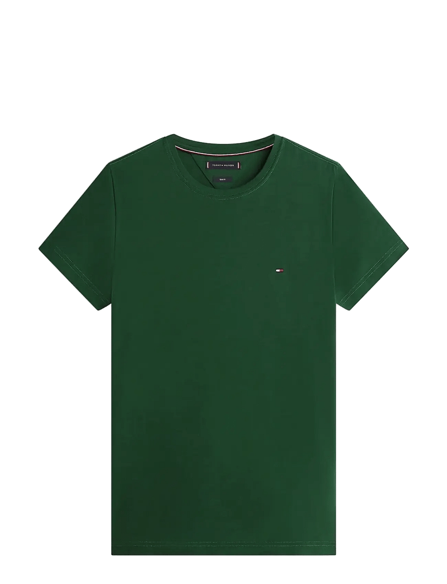 Tommy Hilfiger - STRETCH SLIM FIT TEE - kurzärmelig - nocturnal green - 1