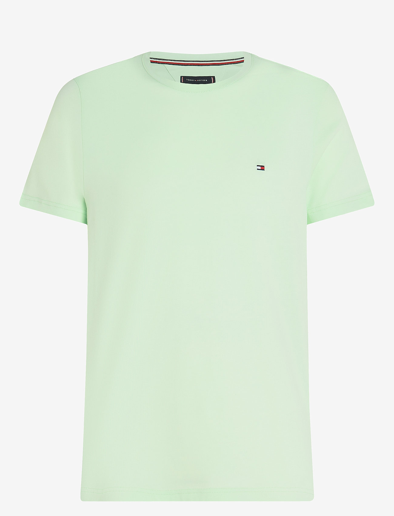 Tommy Hilfiger - STRETCH SLIM FIT TEE - kortärmade t-shirts - opal green - 1