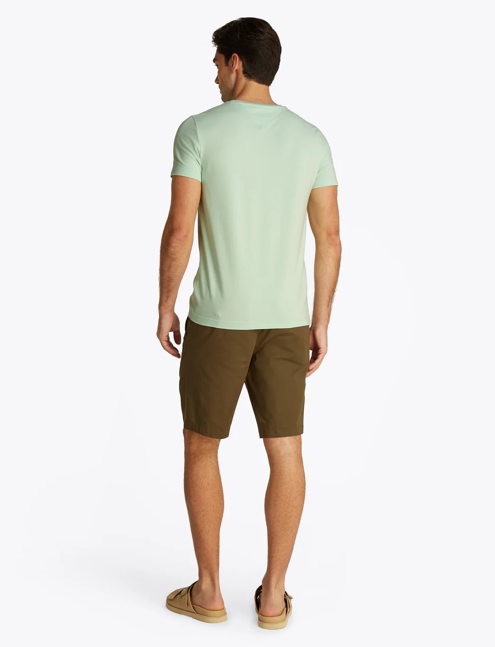 Tommy Hilfiger - STRETCH SLIM FIT TEE - kortærmede t-shirts - opal green - 2