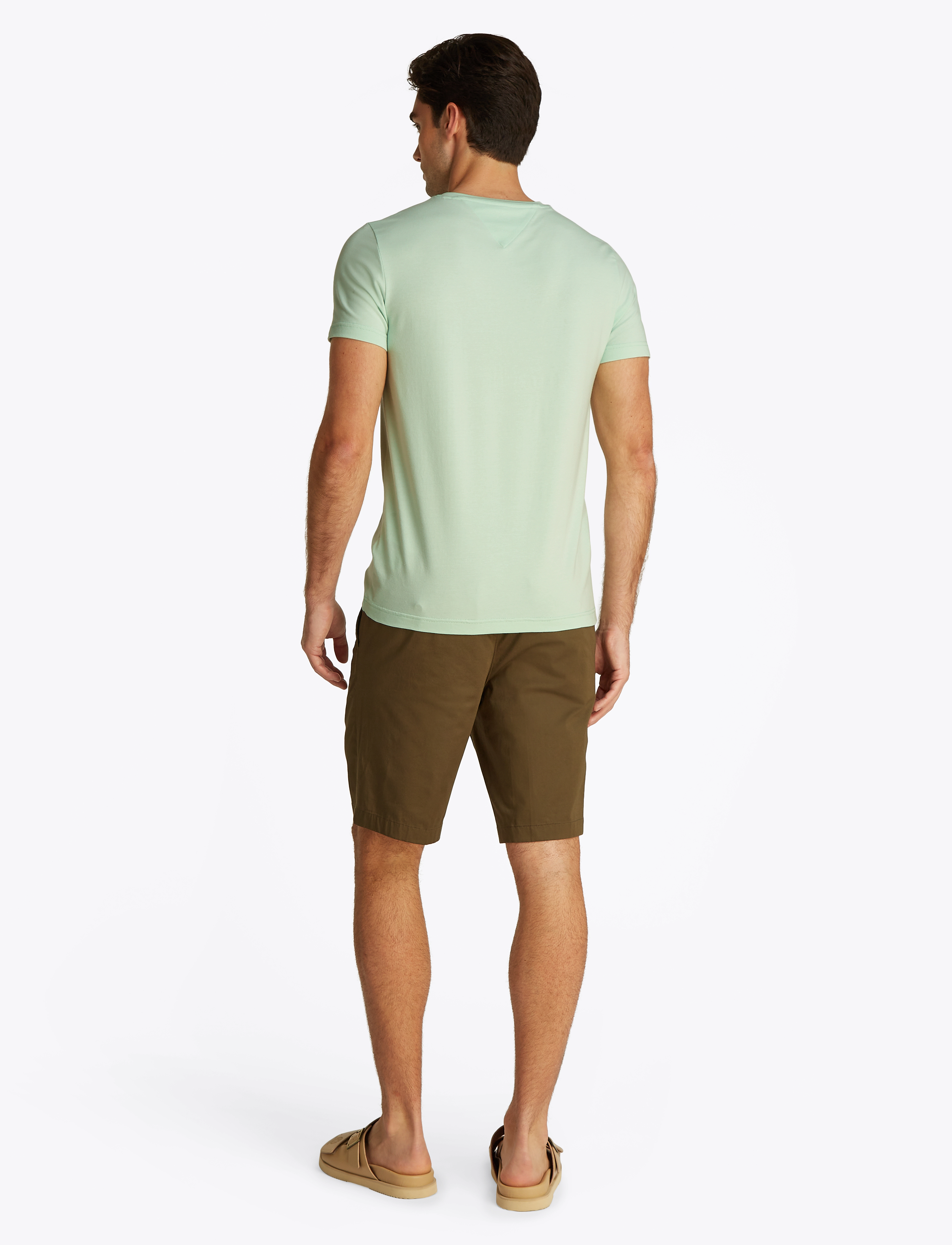 Tommy Hilfiger - STRETCH SLIM FIT TEE - stutterma bolir - opal green - 2