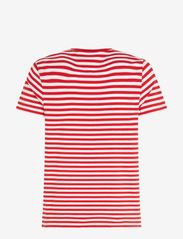STRETCH SLIM FIT TEE - PRIMARY RED/WHITE