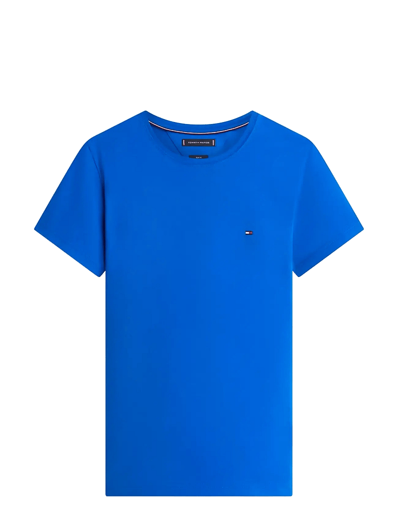 Tommy Hilfiger - STRETCH SLIM FIT TEE - kurzärmelig - regal blue - 1