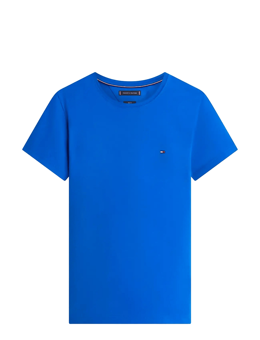 Tommy Hilfiger - STRETCH SLIM FIT TEE - lühikeste varrukatega t-särgid - regal blue - 1