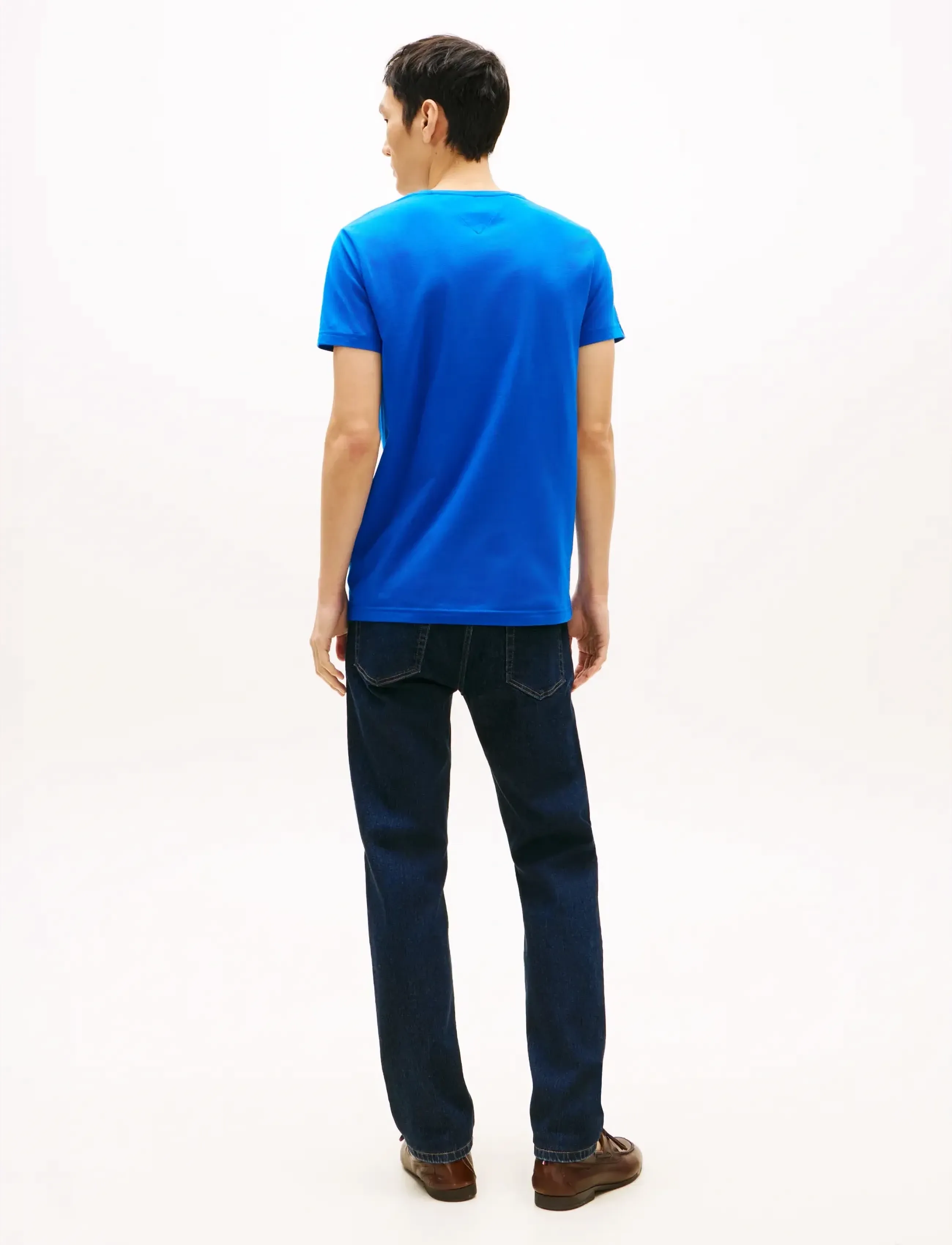 Tommy Hilfiger - STRETCH SLIM FIT TEE - short-sleeved t-shirts - regal blue - 2