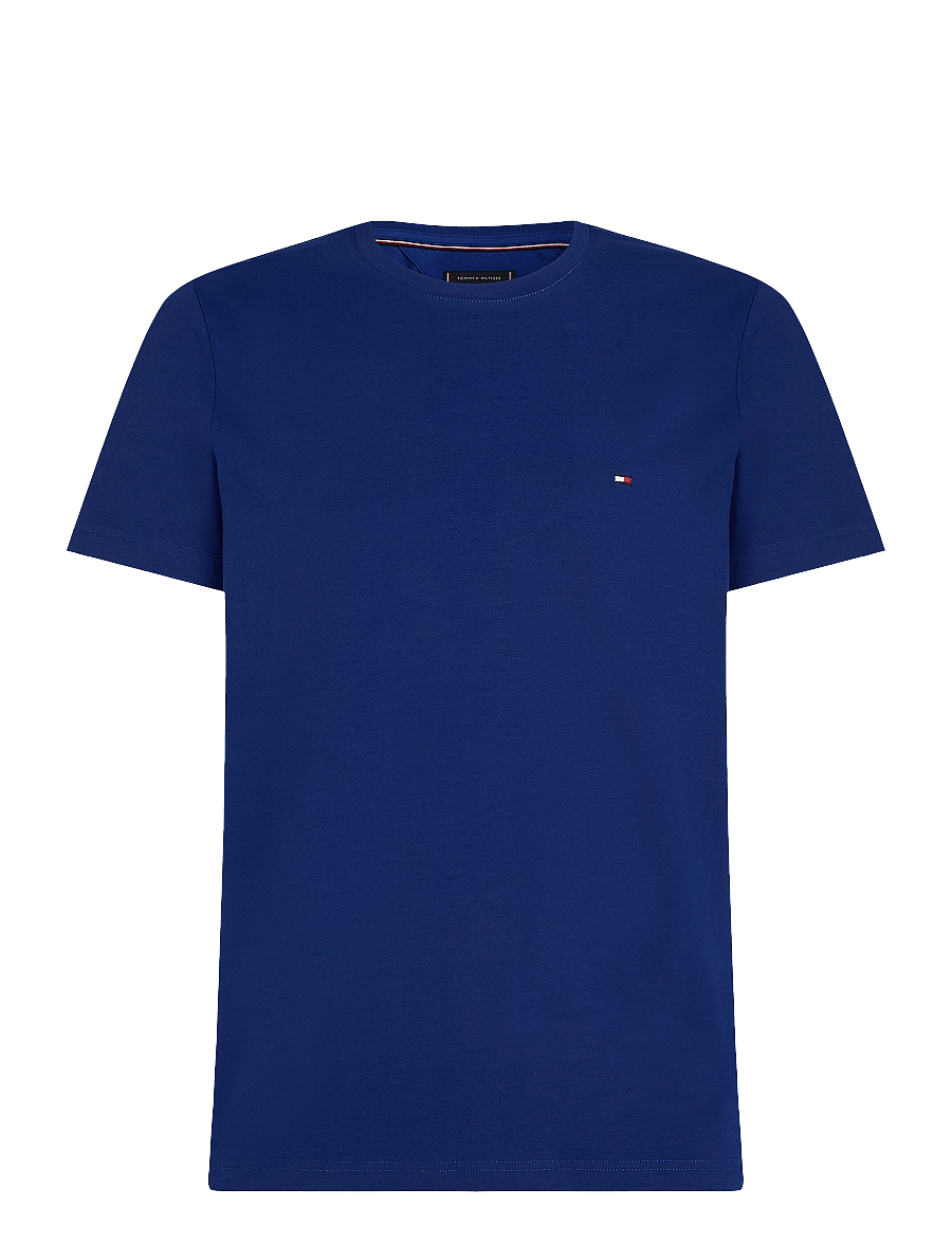 Tommy Hilfiger - STRETCH SLIM FIT TEE - kortærmede t-shirts - wedge blue - 1