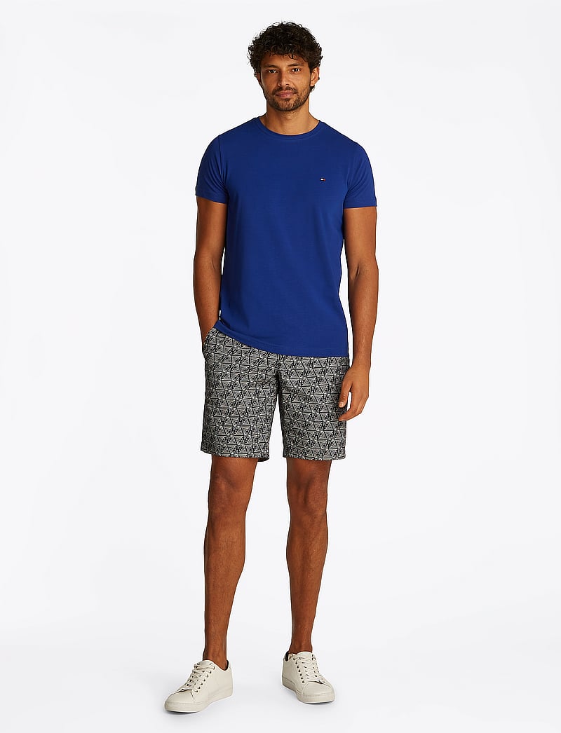 Tommy Hilfiger - STRETCH SLIM FIT TEE - kortærmede t-shirts - wedge blue - 5