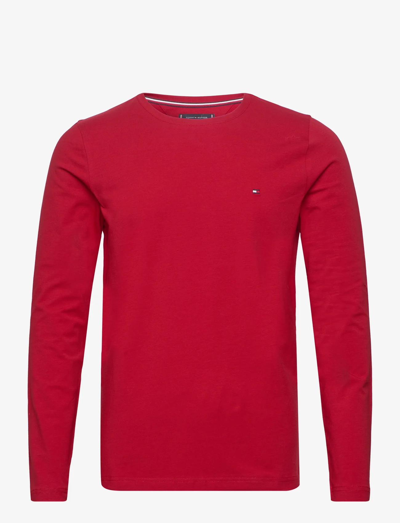 Tommy Hilfiger - STRETCH SLIM FIT LONG SLEEVE TEE - basic t-shirts - arizona red - 0