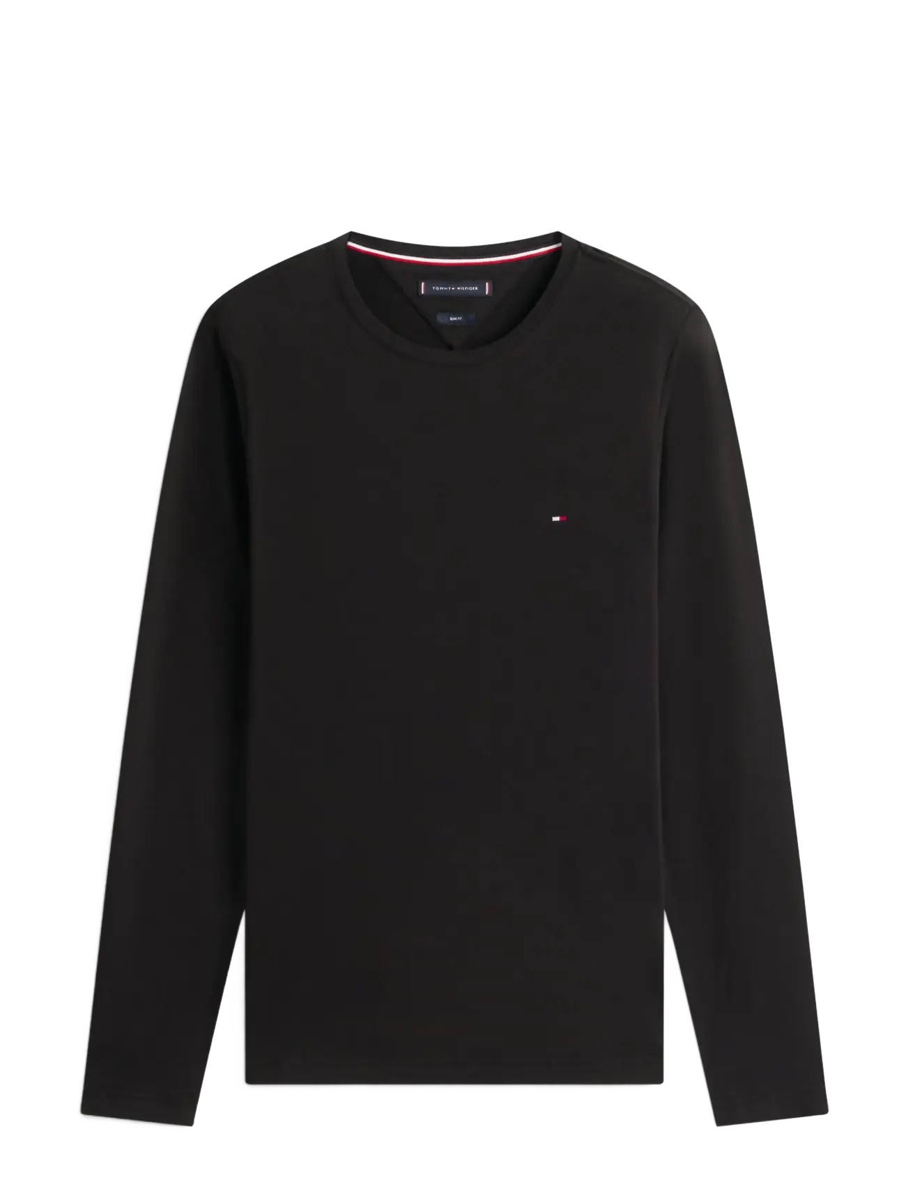 Tommy Hilfiger - STRETCH SLIM FIT LONG SLEEVE TEE - long-sleeved t-shirts - black - 2