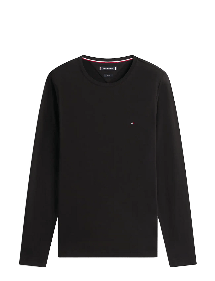 Tommy Hilfiger - STRETCH SLIM FIT LONG SLEEVE TEE - pikkade varrukatega t-särgid - black - 2