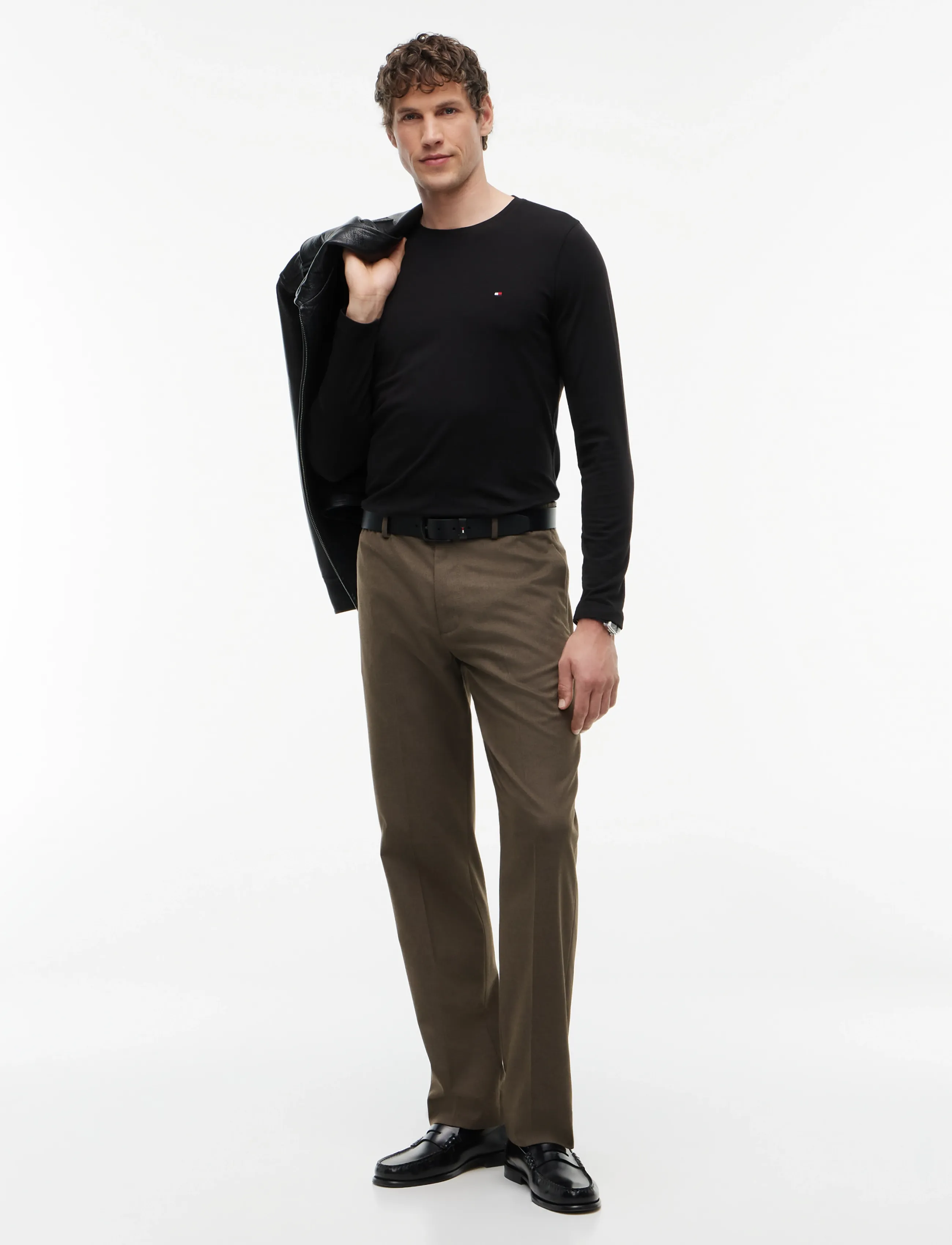 TOMMY HILFIGER Stretch Slim Fit Long Sleeve Tee långärmade t-shirts herr – bild 4