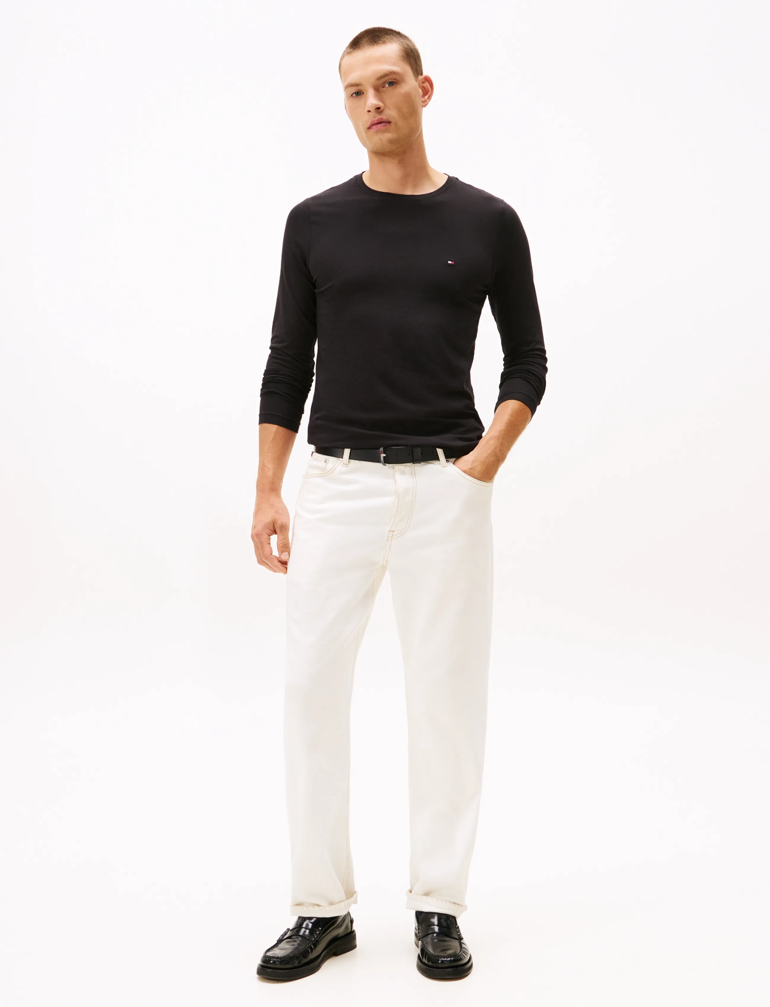 TOMMY HILFIGER Stretch Slim Fit Long Sleeve Tee långärmade t-shirts herr – bild 9