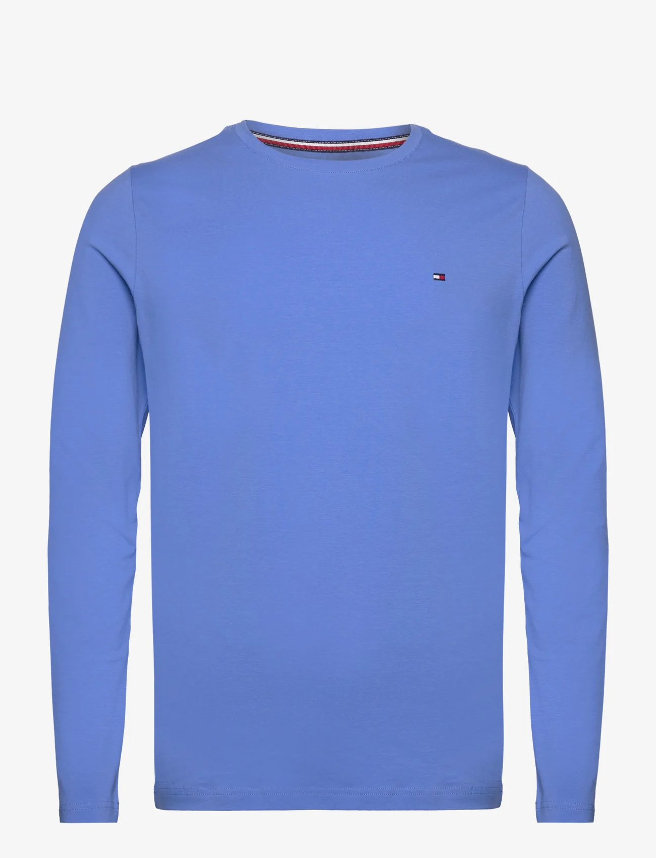 Tommy Hilfiger - STRETCH SLIM FIT LONG SLEEVE TEE - basic t-shirts - blue spell - 0