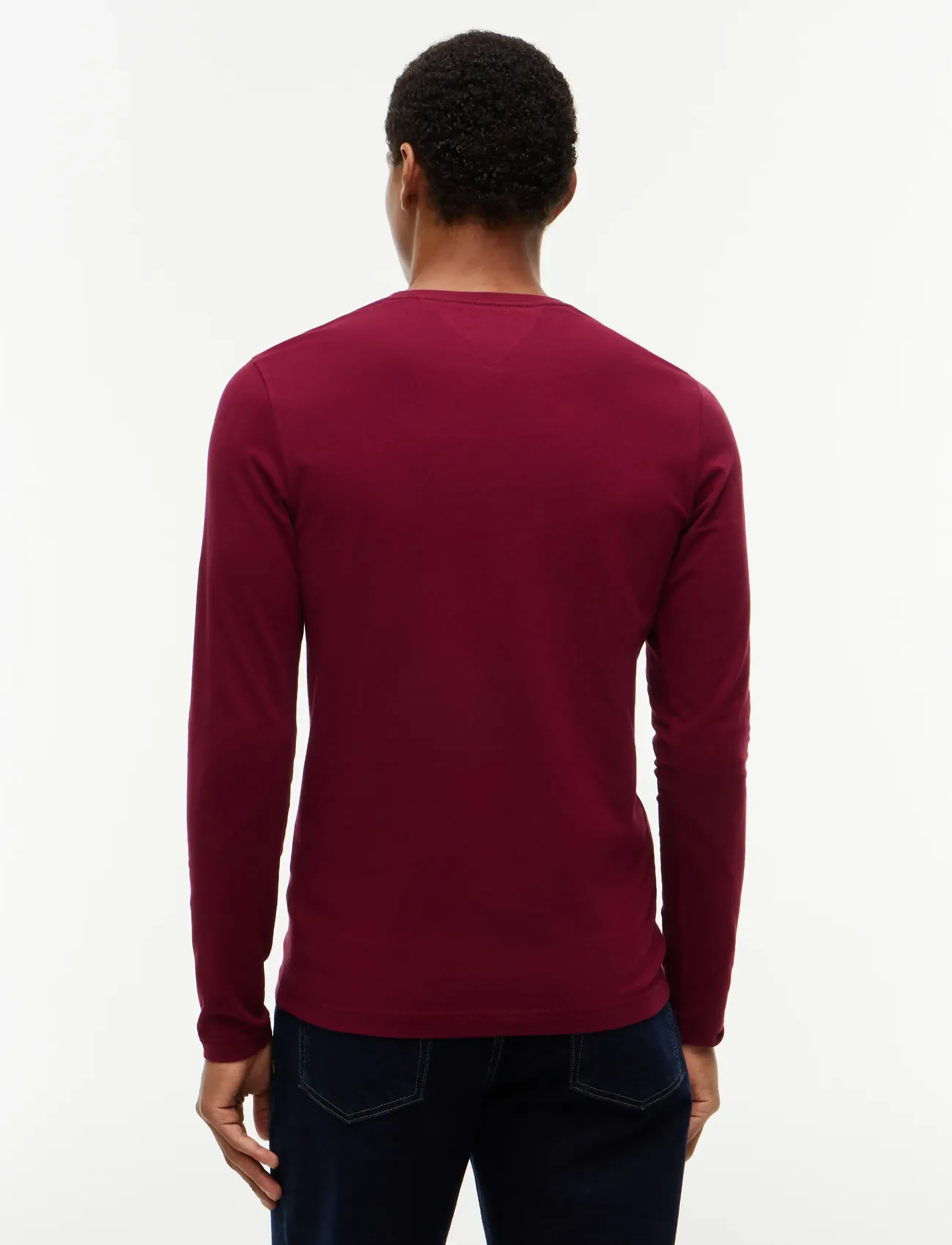 Tommy Hilfiger - STRETCH SLIM FIT LONG SLEEVE TEE - langärmelige t-shirts - burgundy - 3