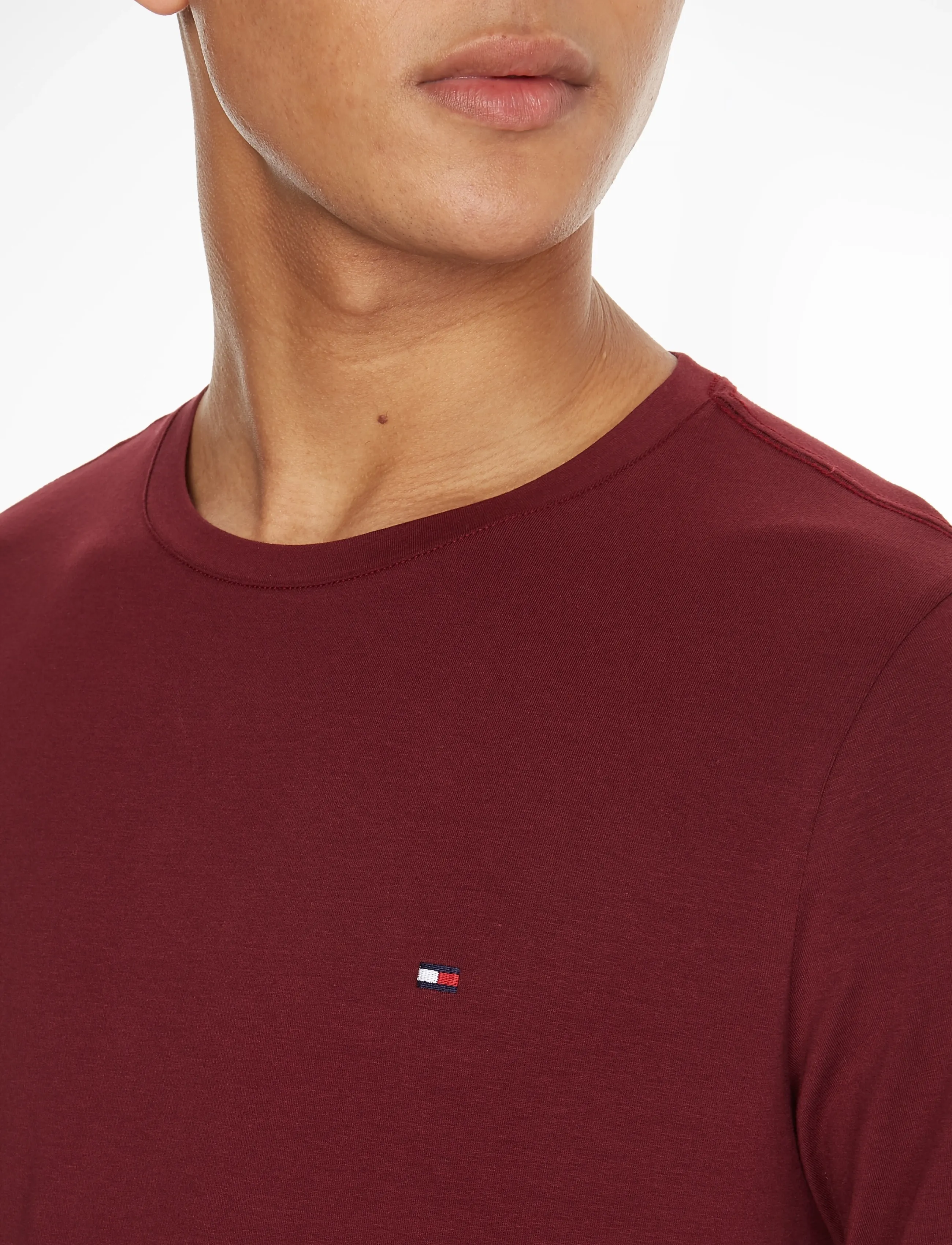Tommy Hilfiger - STRETCH SLIM FIT LONG SLEEVE TEE - burgundy - 4