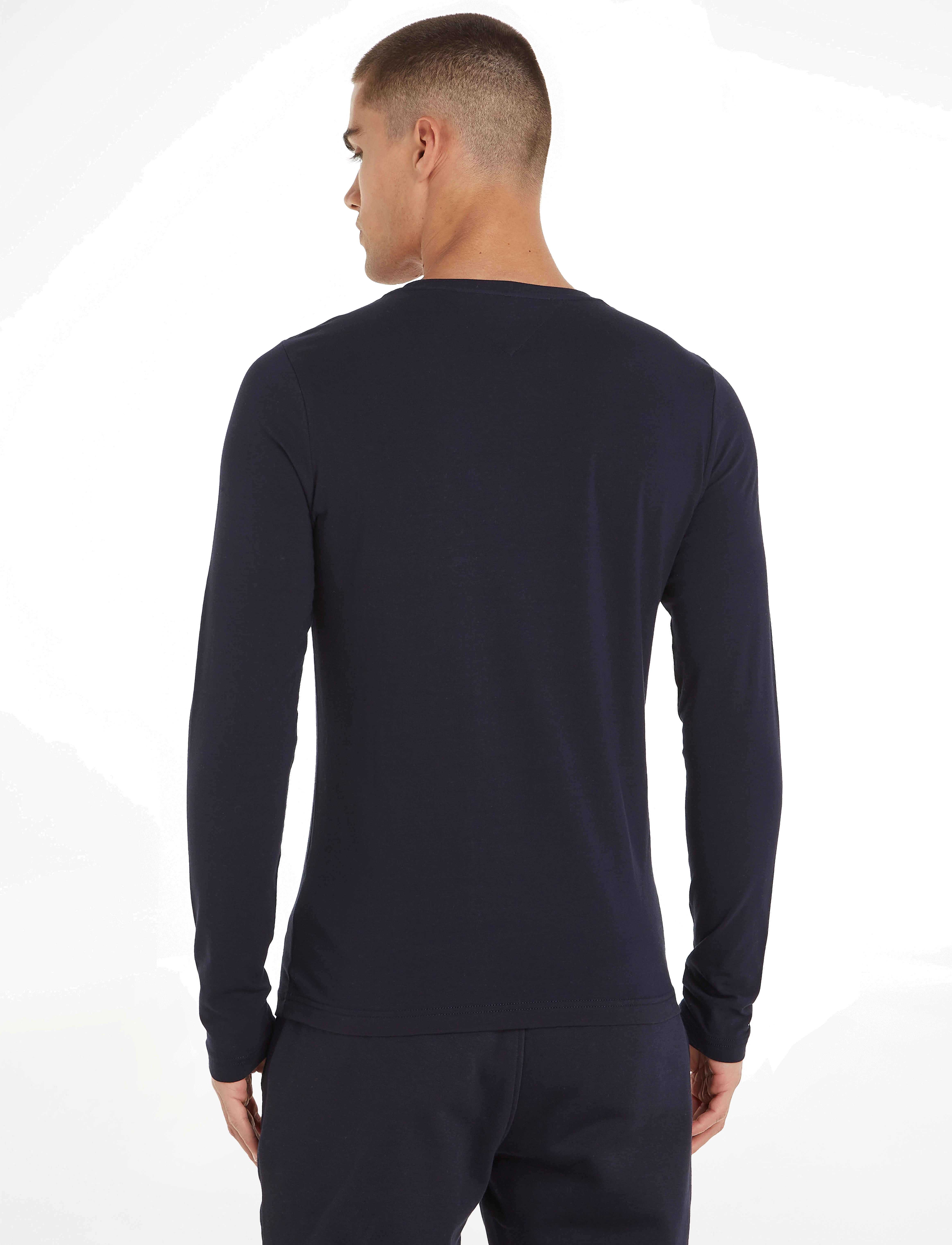 Tommy Hilfiger - STRETCH SLIM FIT LONG SLEEVE TEE - long-sleeved t-shirts - navy blue - 3