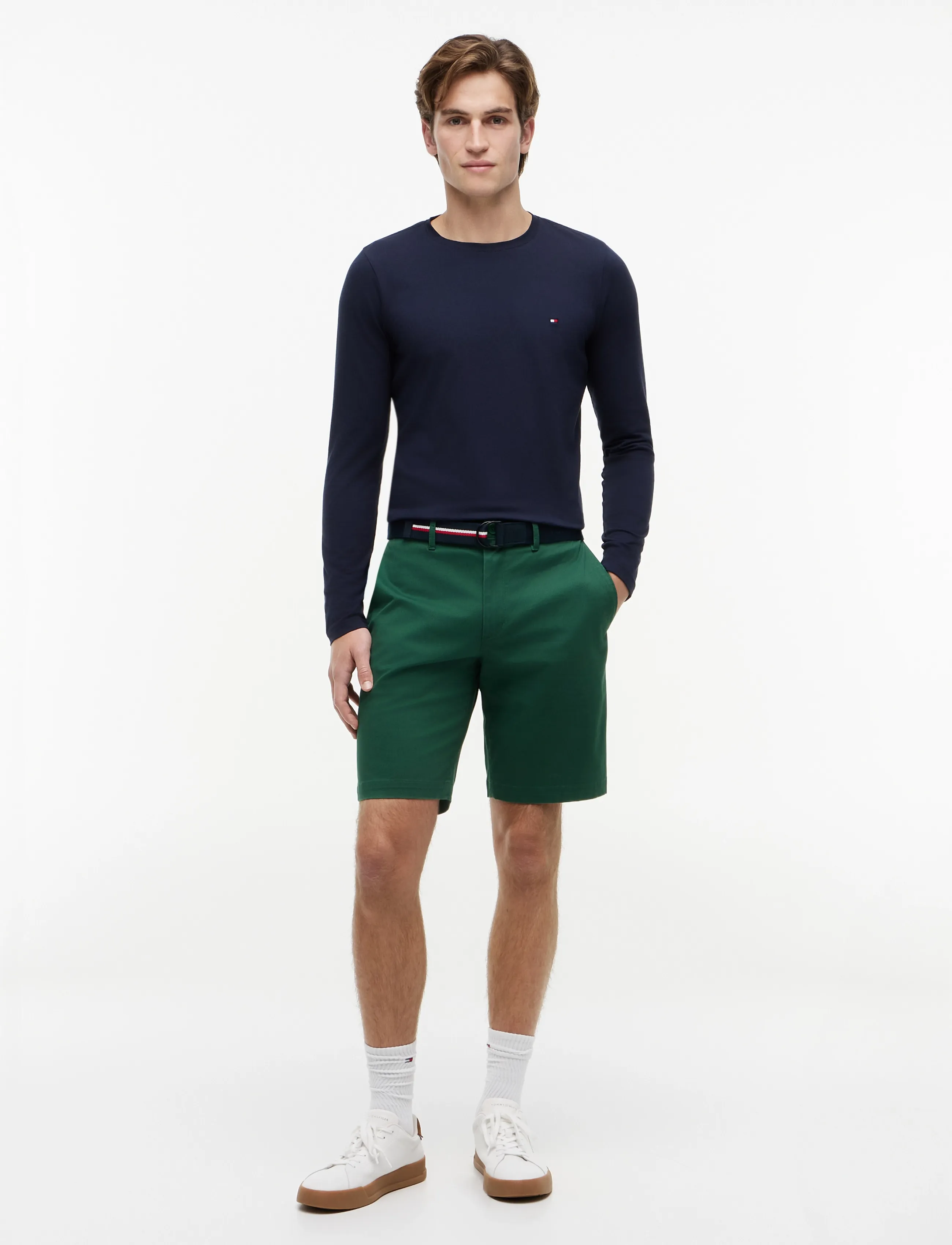 Tommy Hilfiger - STRETCH SLIM FIT LONG SLEEVE TEE - long-sleeved t-shirts - navy blue - 5