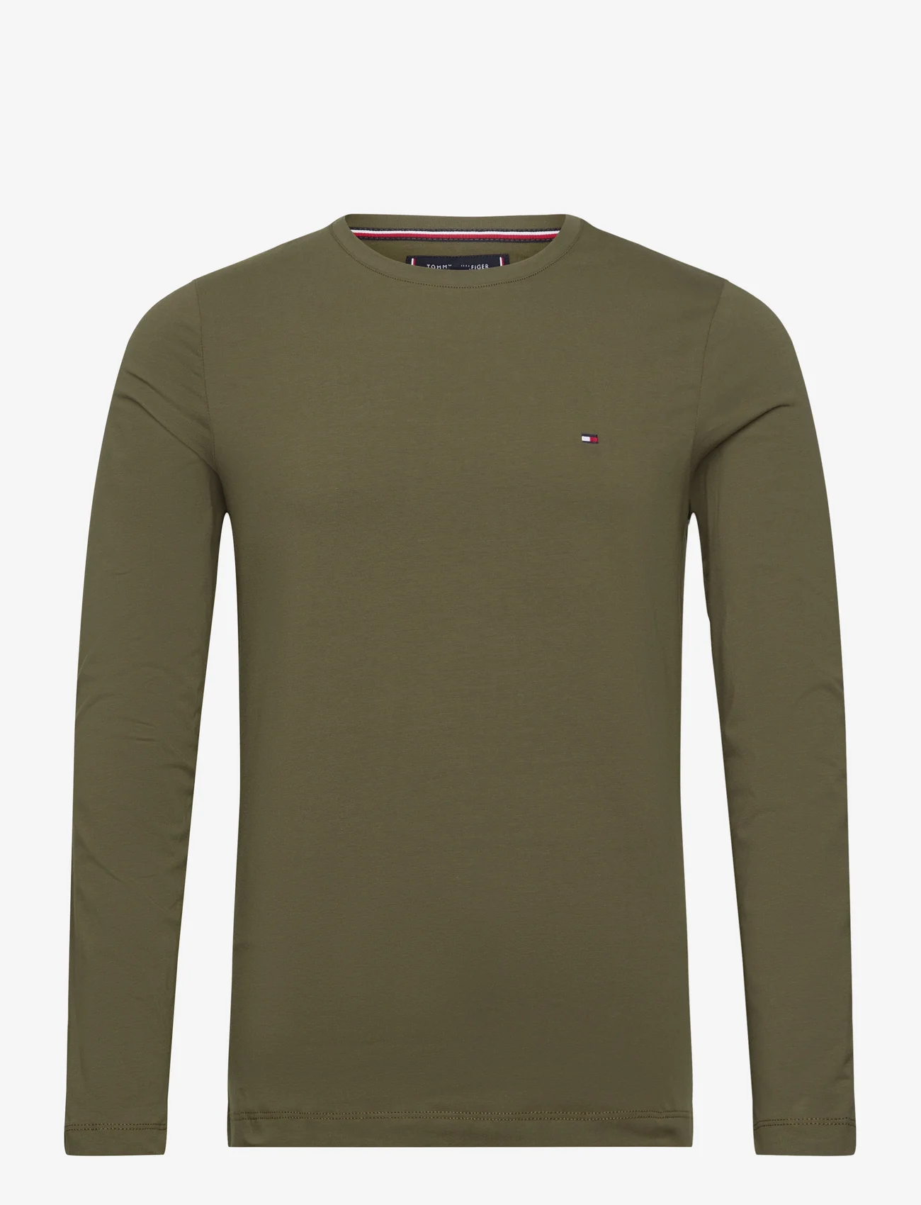 Tommy Hilfiger - STRETCH SLIM FIT LONG SLEEVE TEE - basic t-shirts - putting green - 0