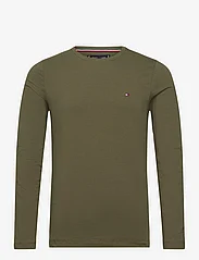 Tommy Hilfiger - STRETCH SLIM FIT LONG SLEEVE TEE - basic t-shirts - putting green - 0