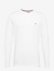 Tommy Hilfiger - STRETCH SLIM FIT LONG SLEEVE TEE - basic t-shirts - white - 0