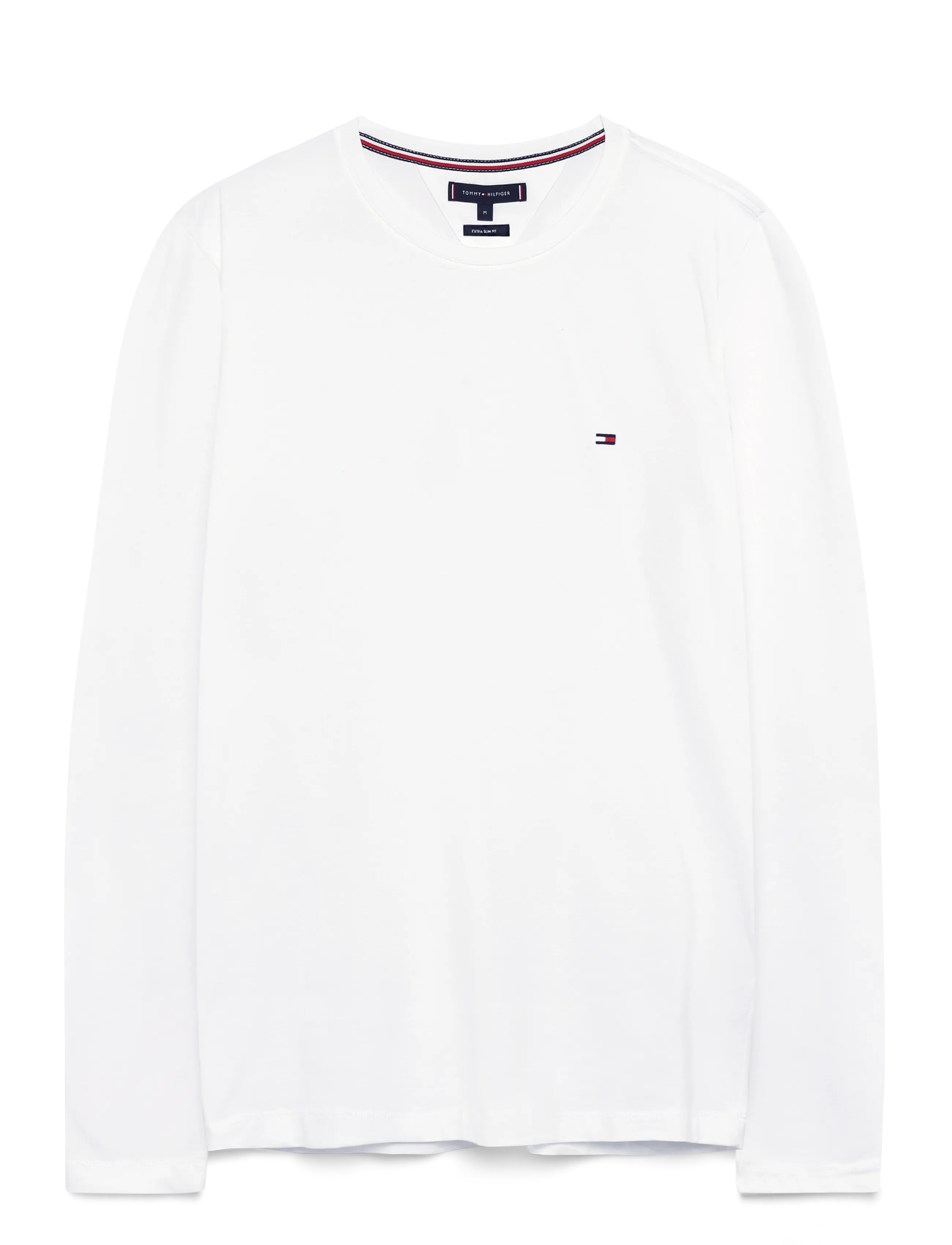Tommy Hilfiger STRETCH SLIM FIT LONG SLEEVE TEE - Kläder - WHITE / white