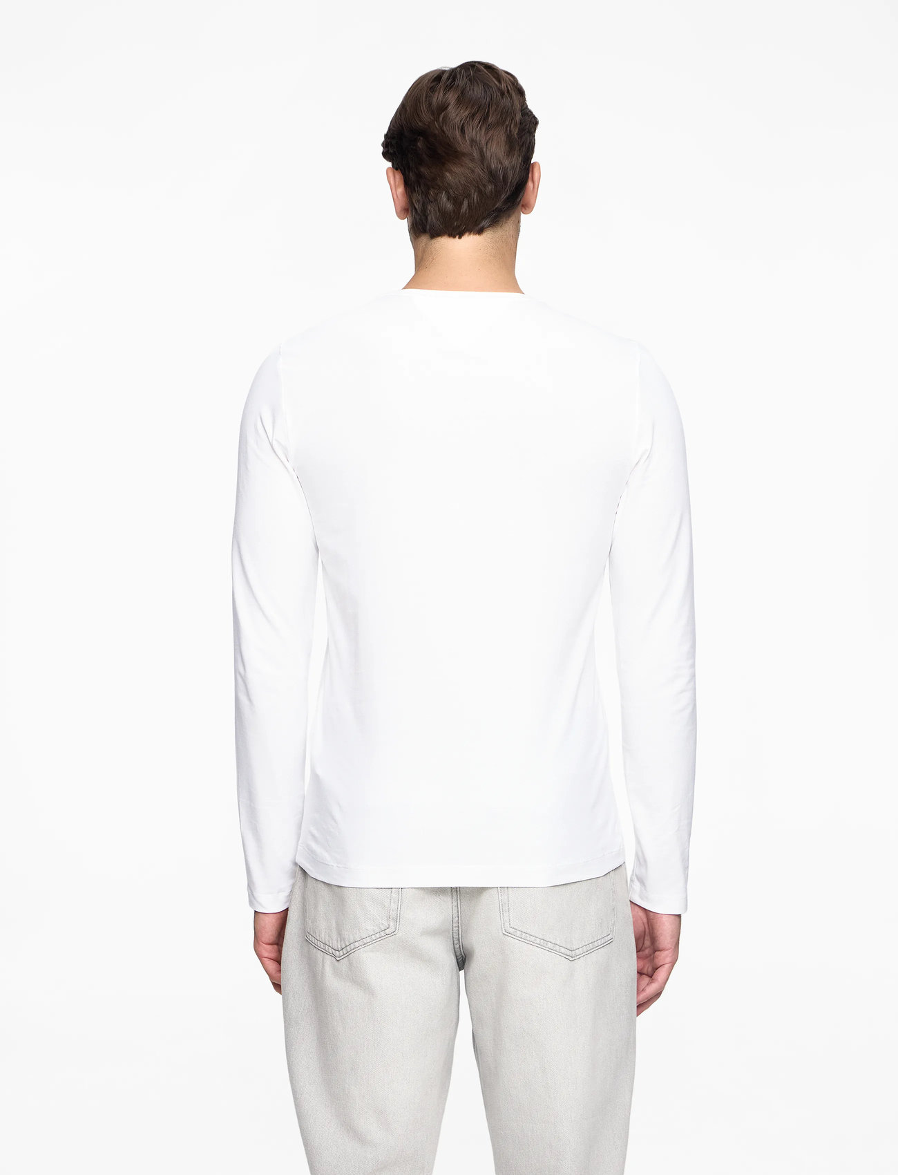 Tommy Hilfiger - STRETCH SLIM FIT LONG SLEEVE TEE - pikkade varrukatega t-särgid - white - 5