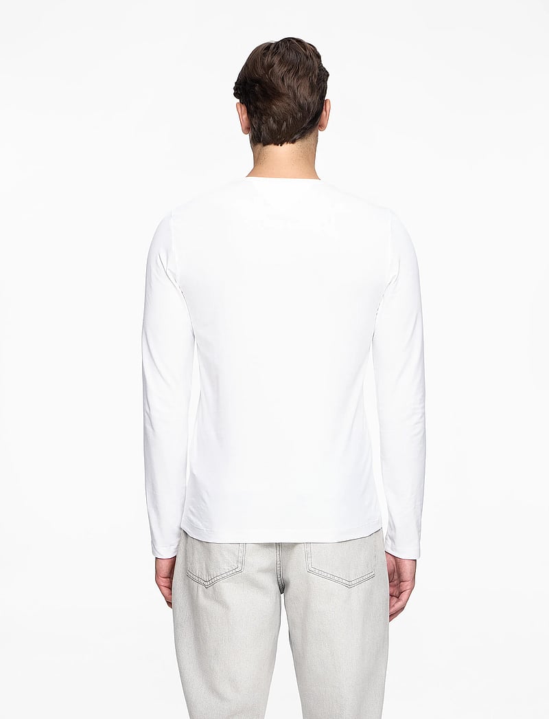 Tommy Hilfiger - STRETCH SLIM FIT LONG SLEEVE TEE - pikkade varrukatega t-särgid - white - 5