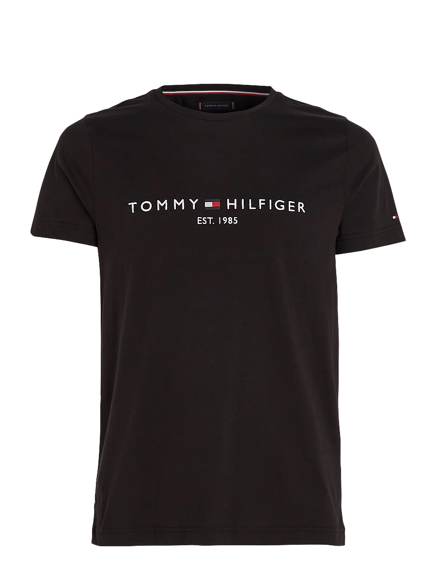 Tommy Hilfiger - CORE TOMMY LOGO TEE - lühikeste varrukatega t-särgid - jet black - 1