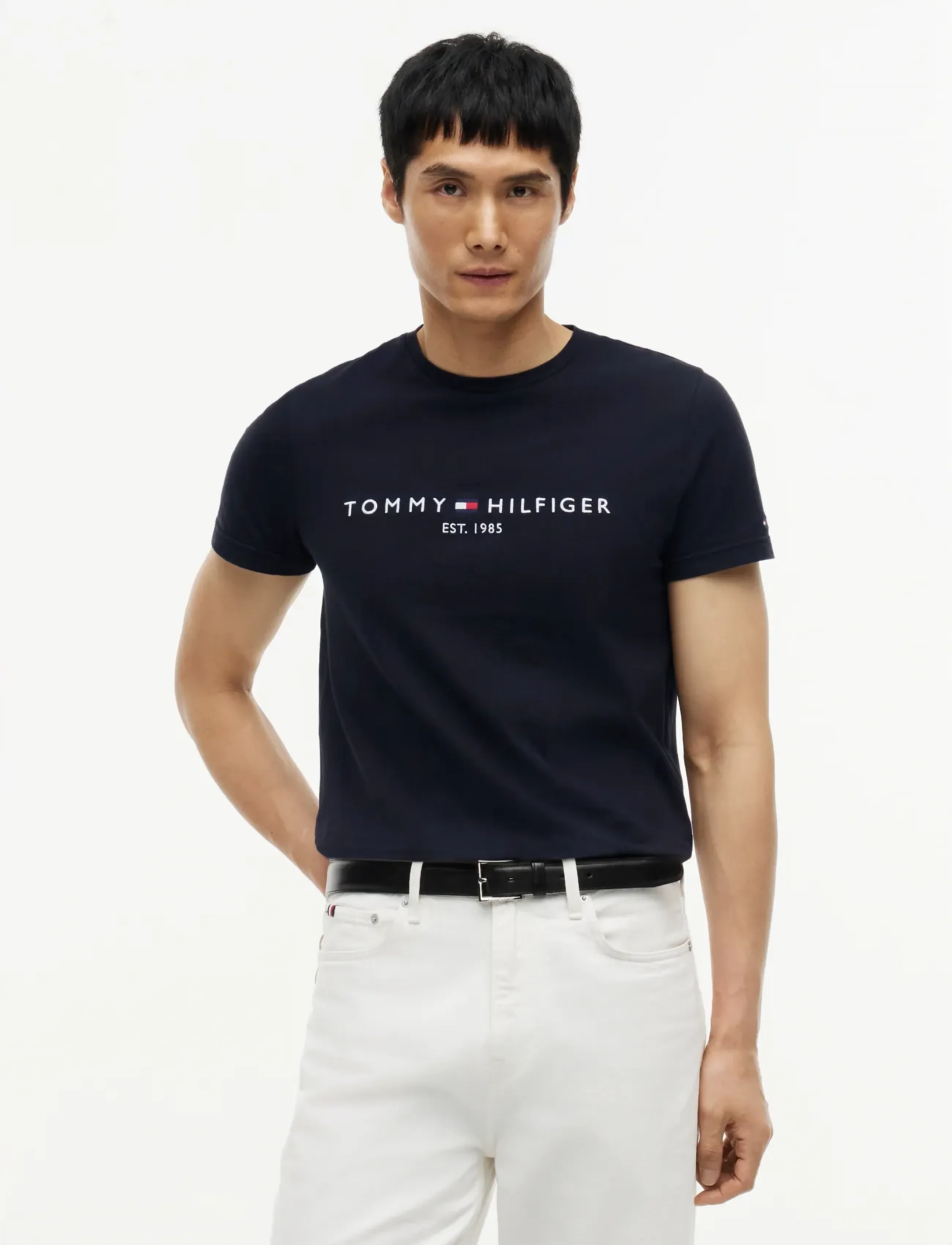 Tommy Hilfiger CORE TOMMY LOGO TEE - Tommy Hilfiger - JET BLACK / black