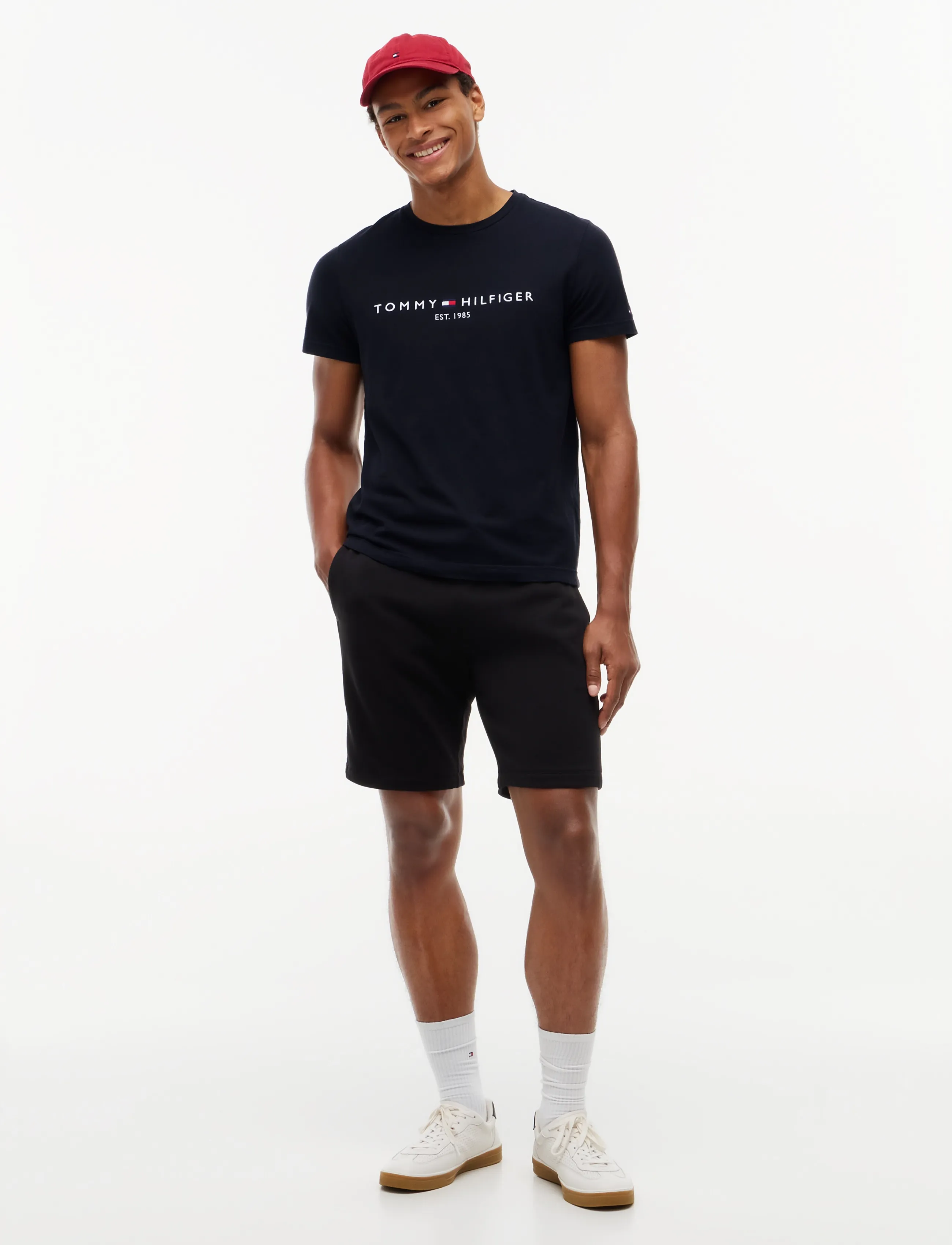 Tommy Hilfiger - CORE TOMMY LOGO TEE - lühikeste varrukatega t-särgid - jet black - 4