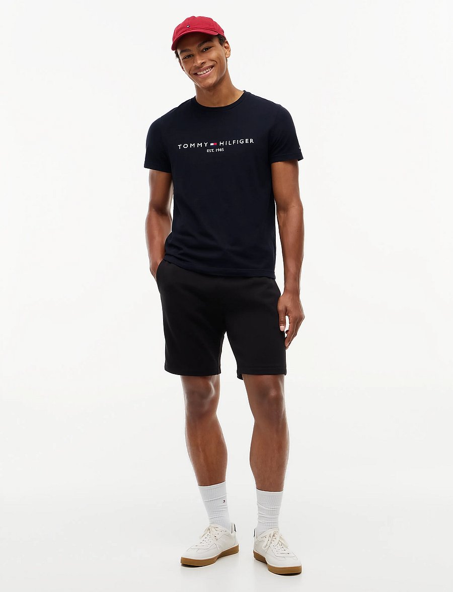 Tommy Hilfiger - CORE TOMMY LOGO TEE - lühikeste varrukatega t-särgid - jet black - 4
