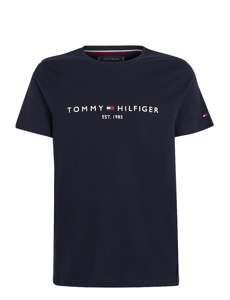 Tommy Hilfiger - CORE TOMMY LOGO TEE - kortärmade t-shirts - sky captain - 1