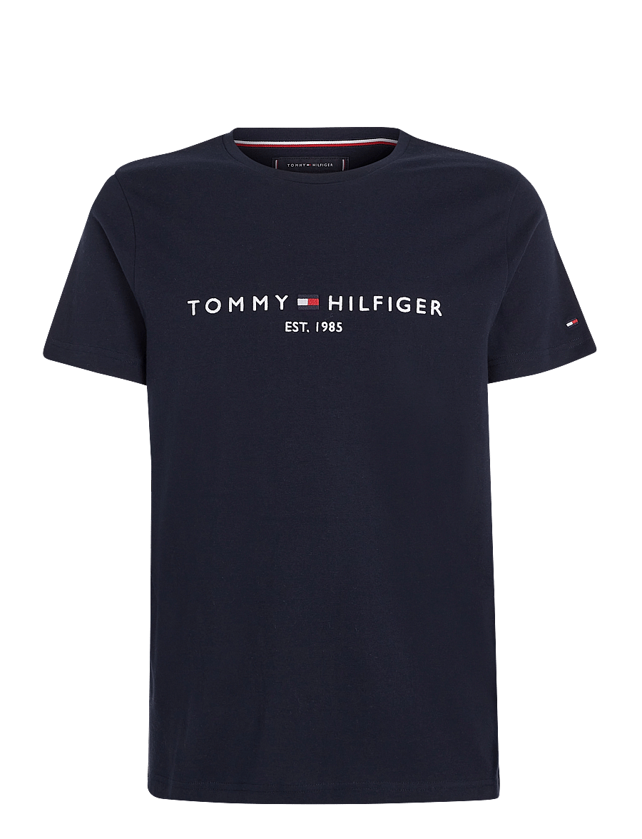 Tommy Hilfiger - CORE TOMMY LOGO TEE - kurzärmelige t-shirts - sky captain - 1